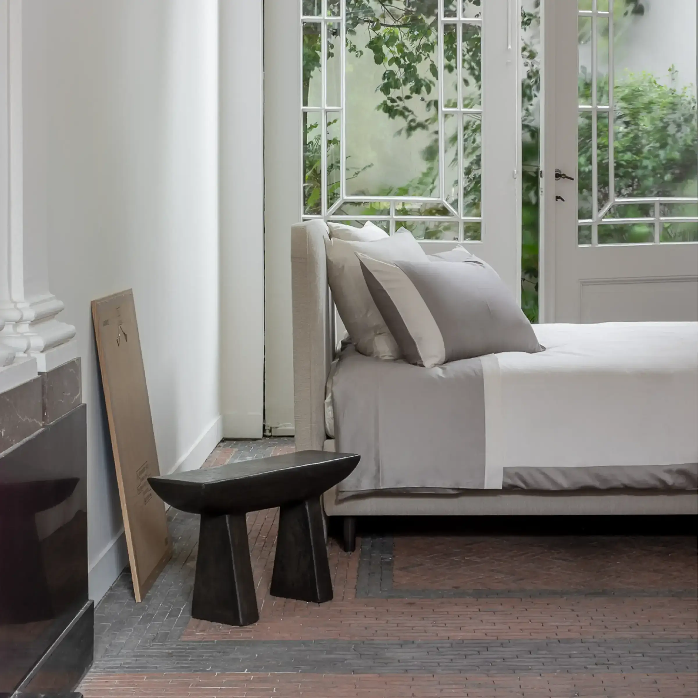 Lysdrap Hoeslaken Hoge Hoek Percal 200TC Wit