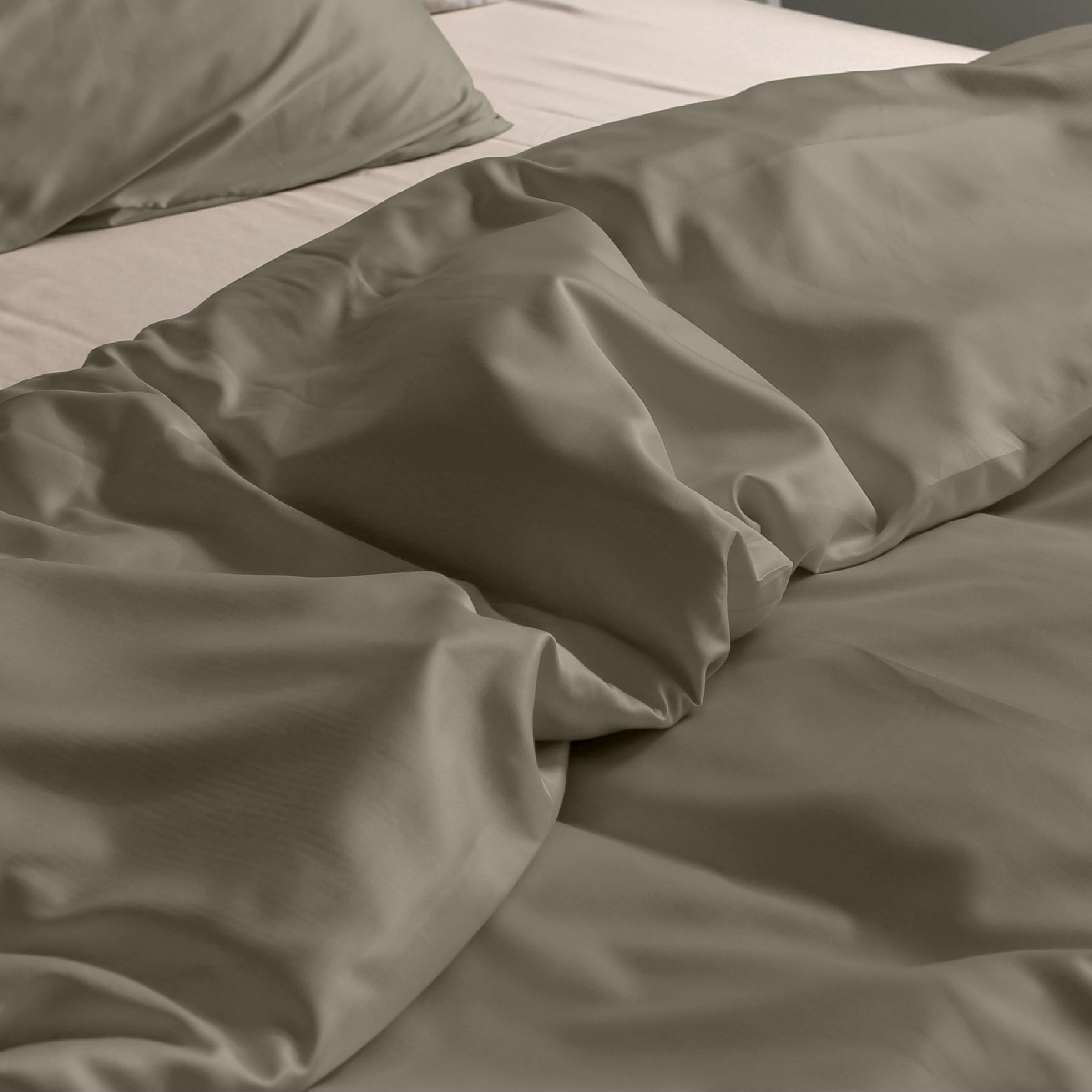 Dommelin Dekbedovertrek Set Satijn 300TC Taupe