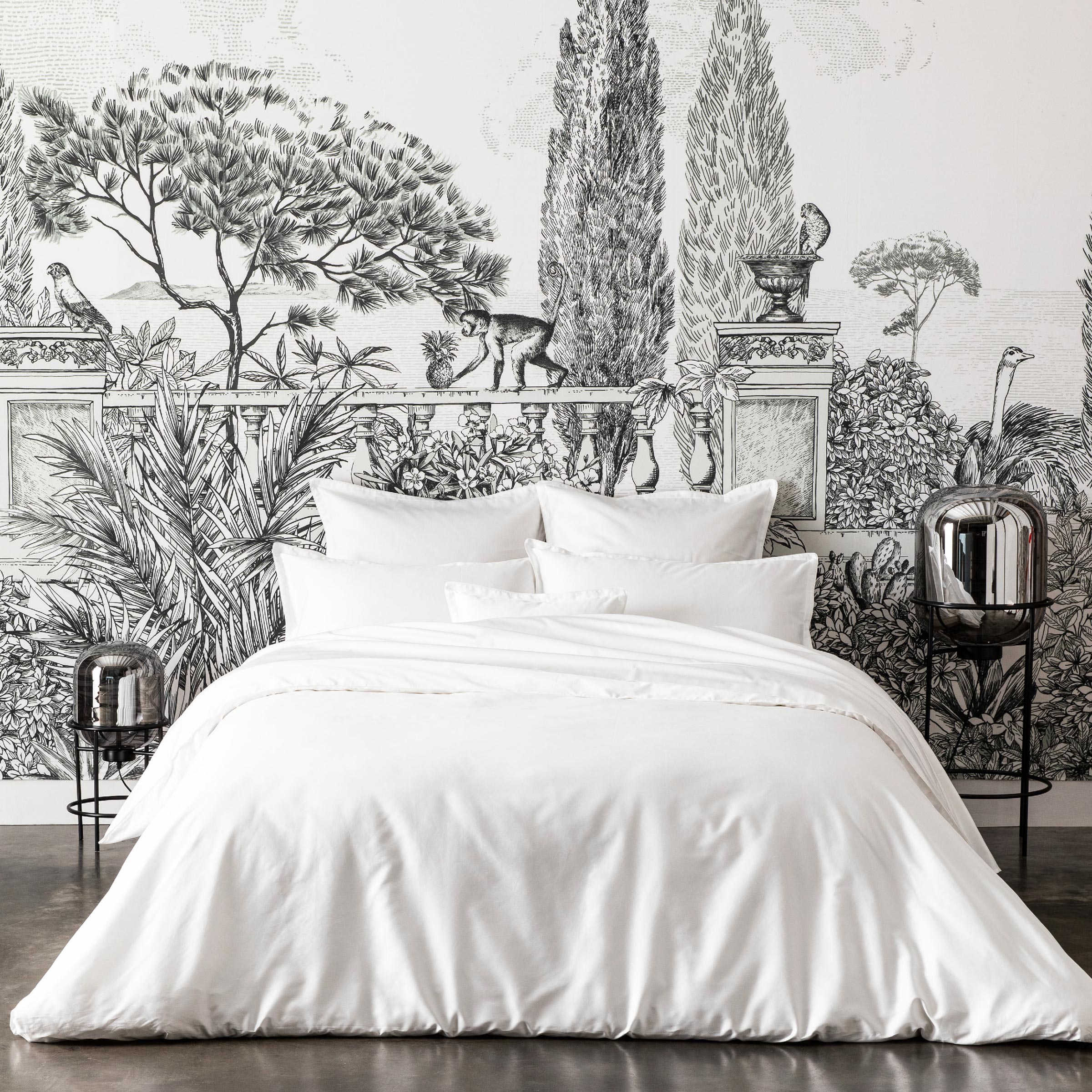 Alexandre Turpault Kussensloop Teophile Organic Satijn 300TC Wit