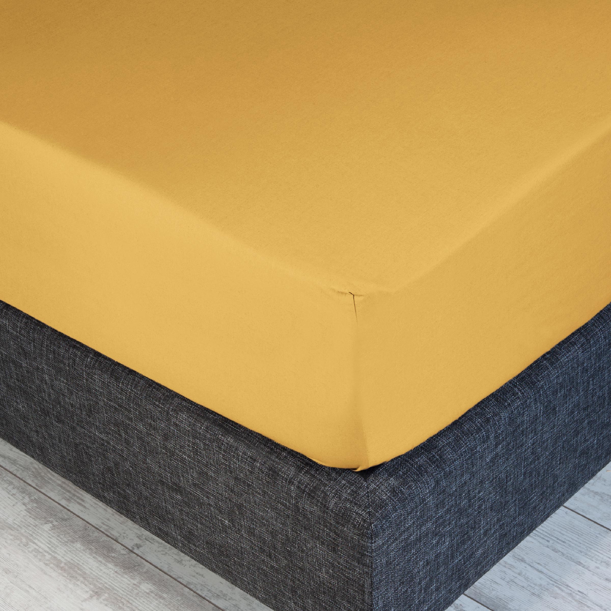 Dommelin Split Hoeslaken Percal 200TC Okergeel