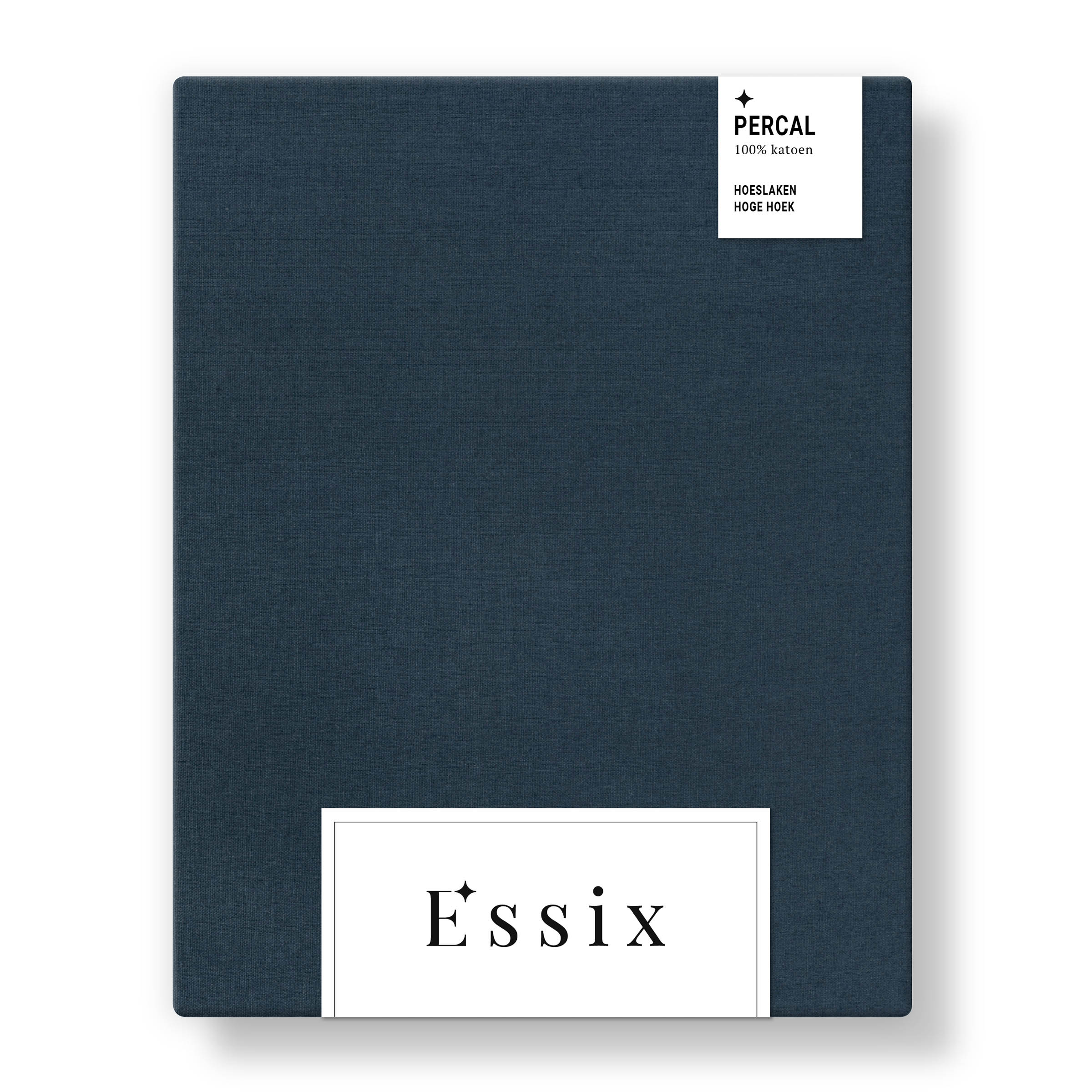Essix Hoeslaken Hoge Hoek Premiere Percal 200TC Bleu Nuit