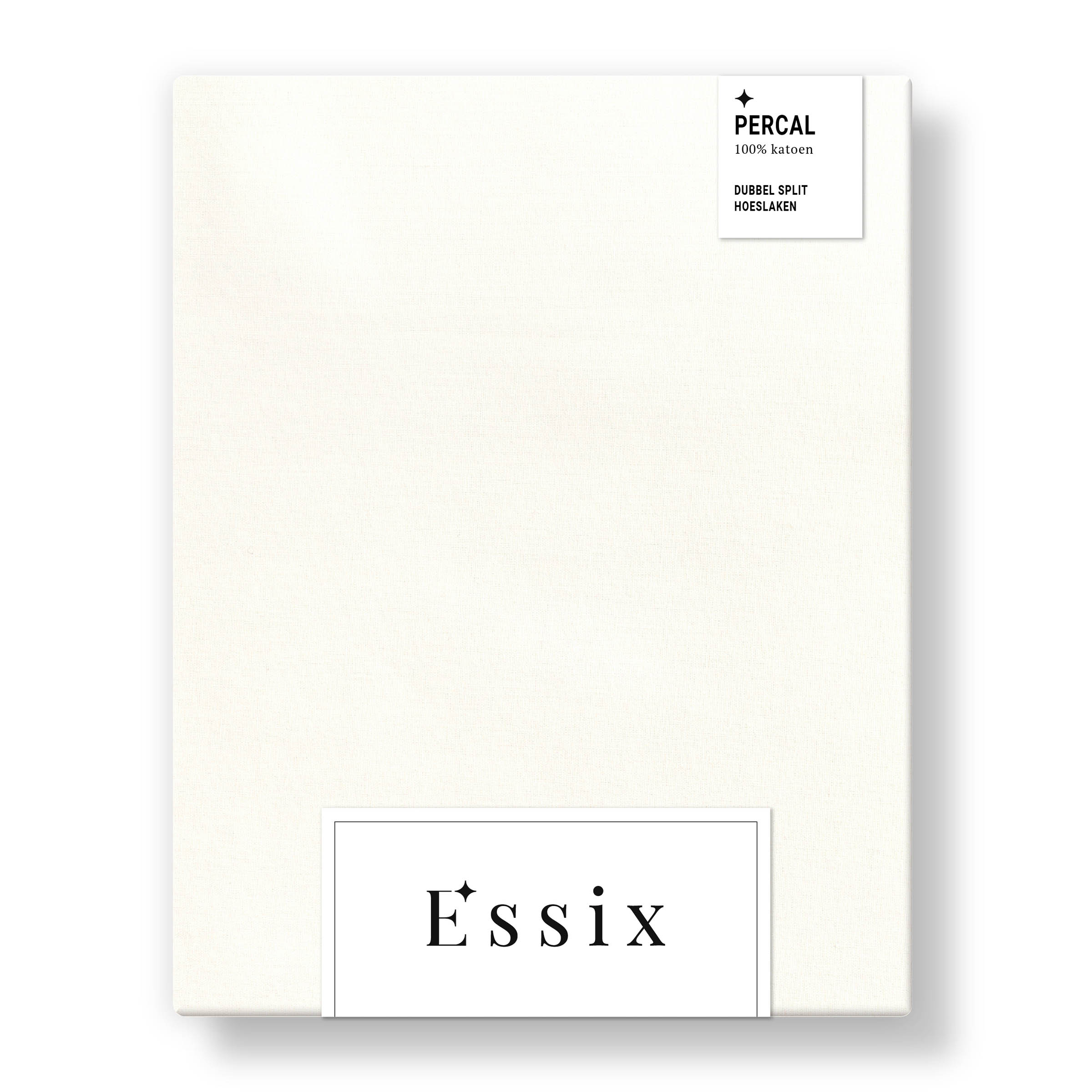 Essix Dubbel Split Hoeslaken Premiere Percal Meringue