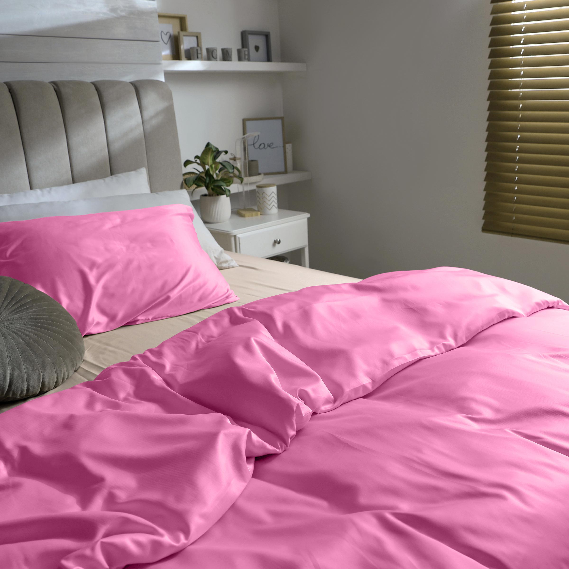 Dommelin Dekbedovertrek Set Satijn 300TC Fuchsia 