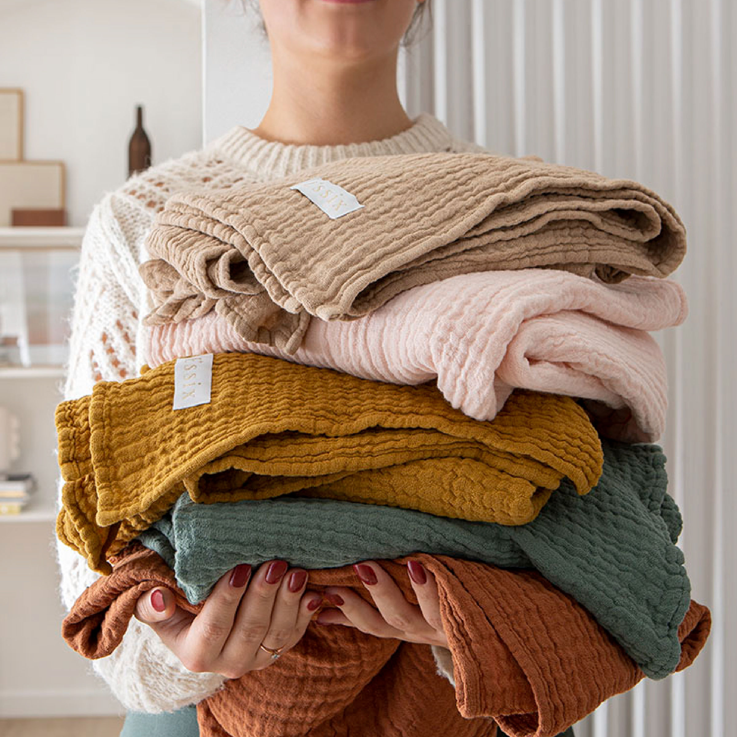 Essix Sprei Jazzy Stonewashed Katoengaas Petale 260 x 240 cm