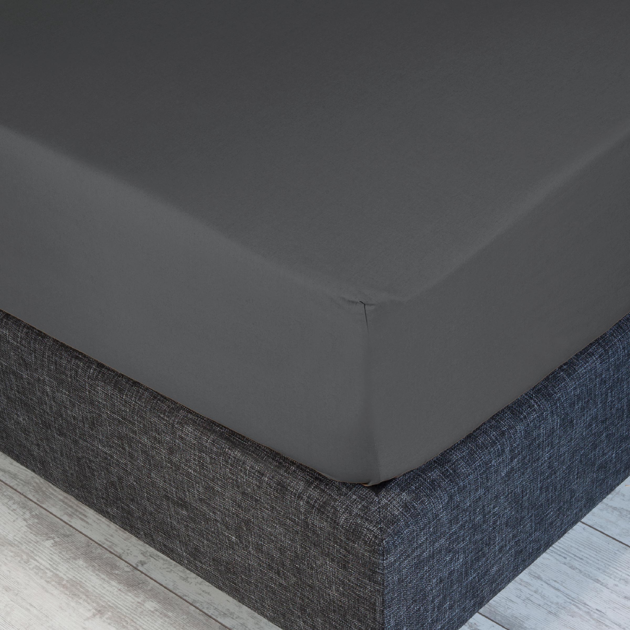 Dommelin Hoeslaken Hoge Hoek Satijn 300TC Olifantgrijs