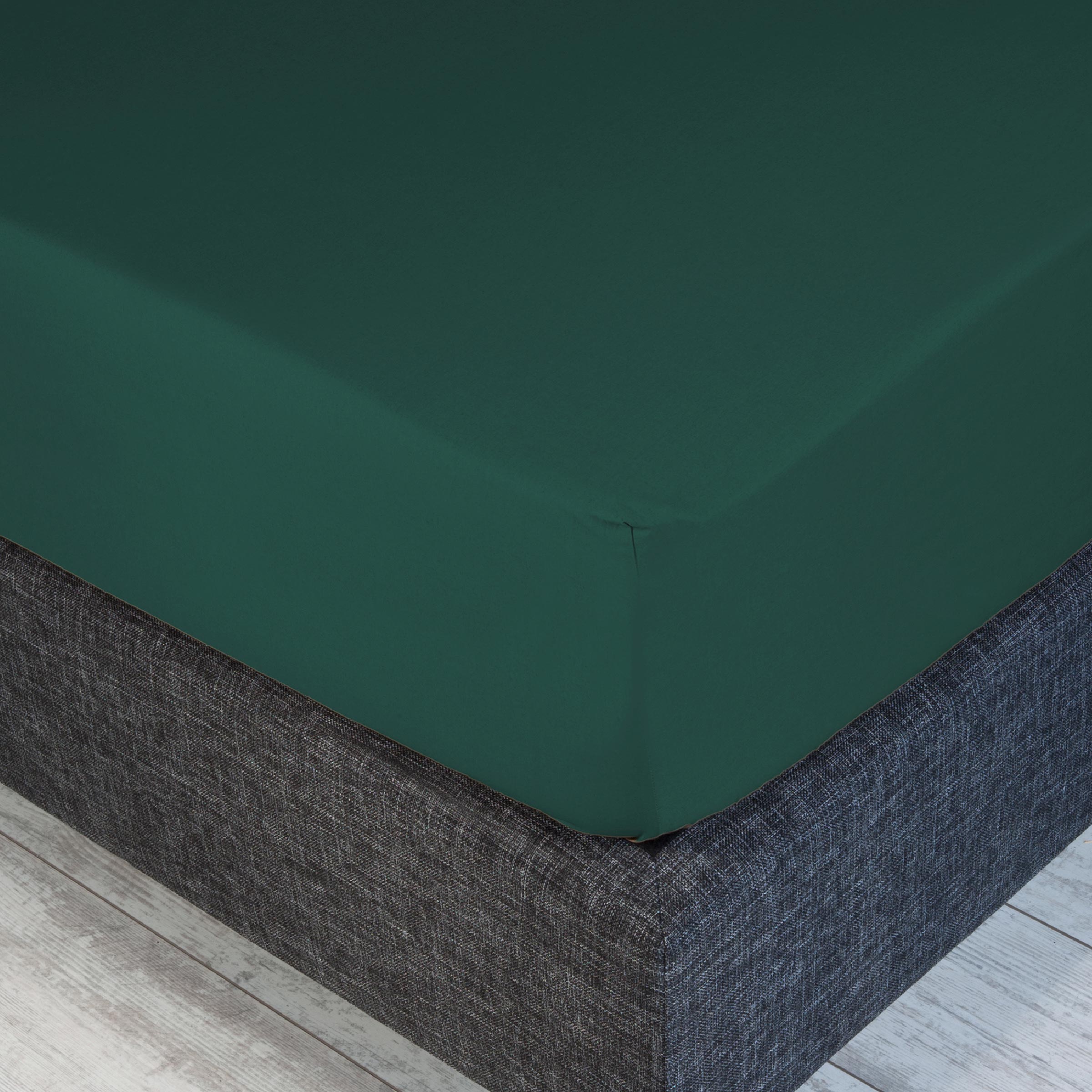 Dommelin Hoeslaken Hoge Hoek Percal 200TC Antiekgroen