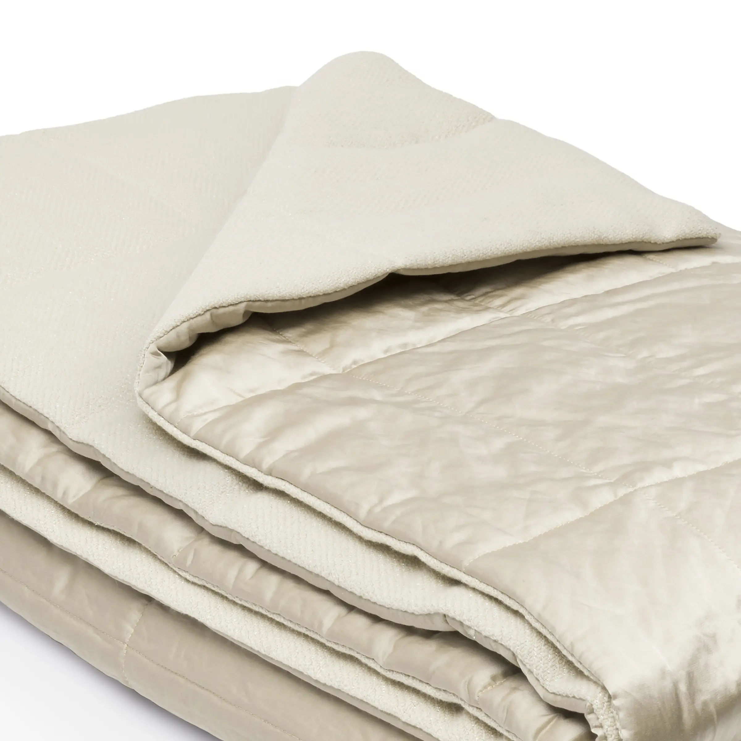 Mrs.Me Bedeind Sprei Memoir Polykatoen - metaal Light Gold - Off White 145 x 300 cm