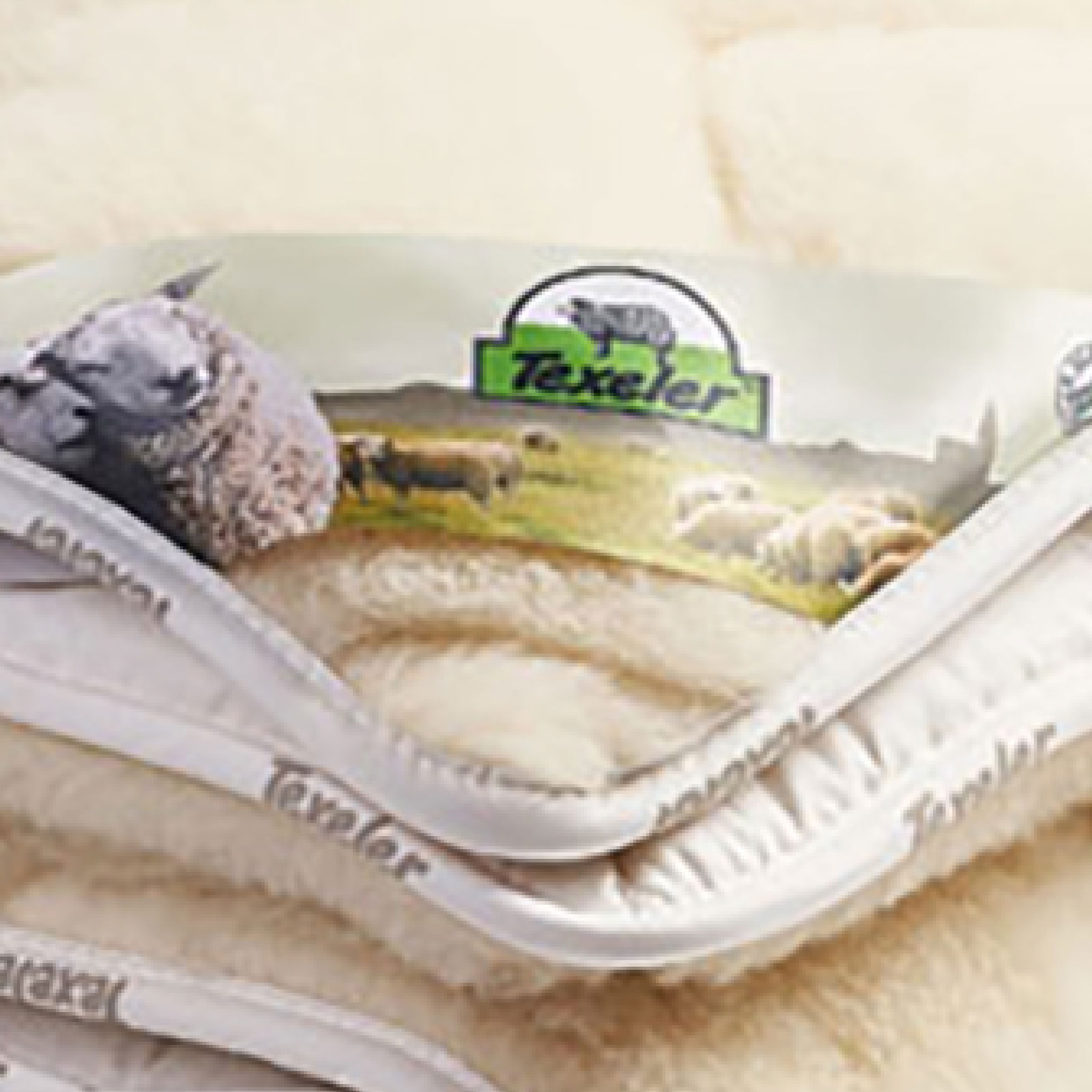 Texeler Onderdeken Volwol Vacht Scheerwol 450 gr/m2 - 550 gr/m2 