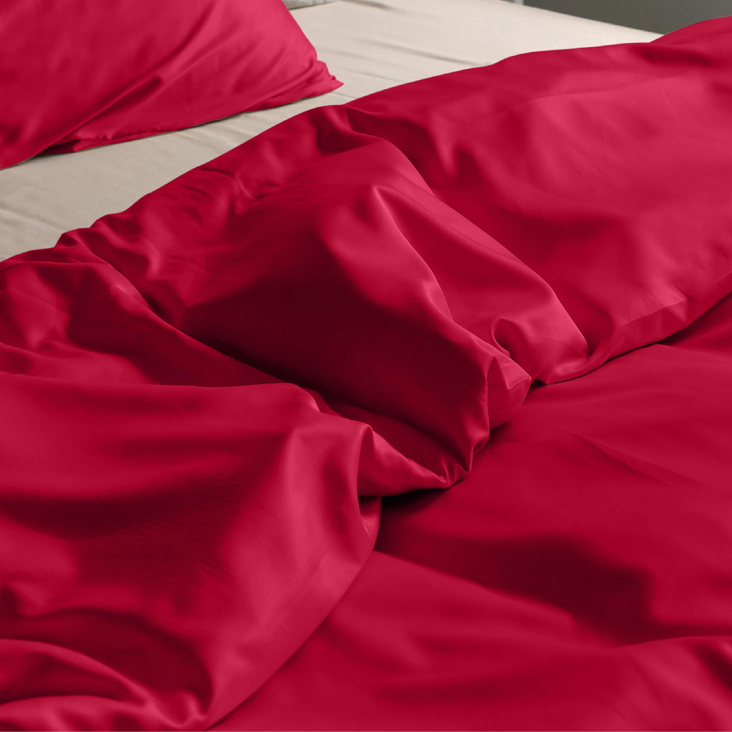 Dommelin Dekbedovertrek Set Satijn 300TC Cherry 