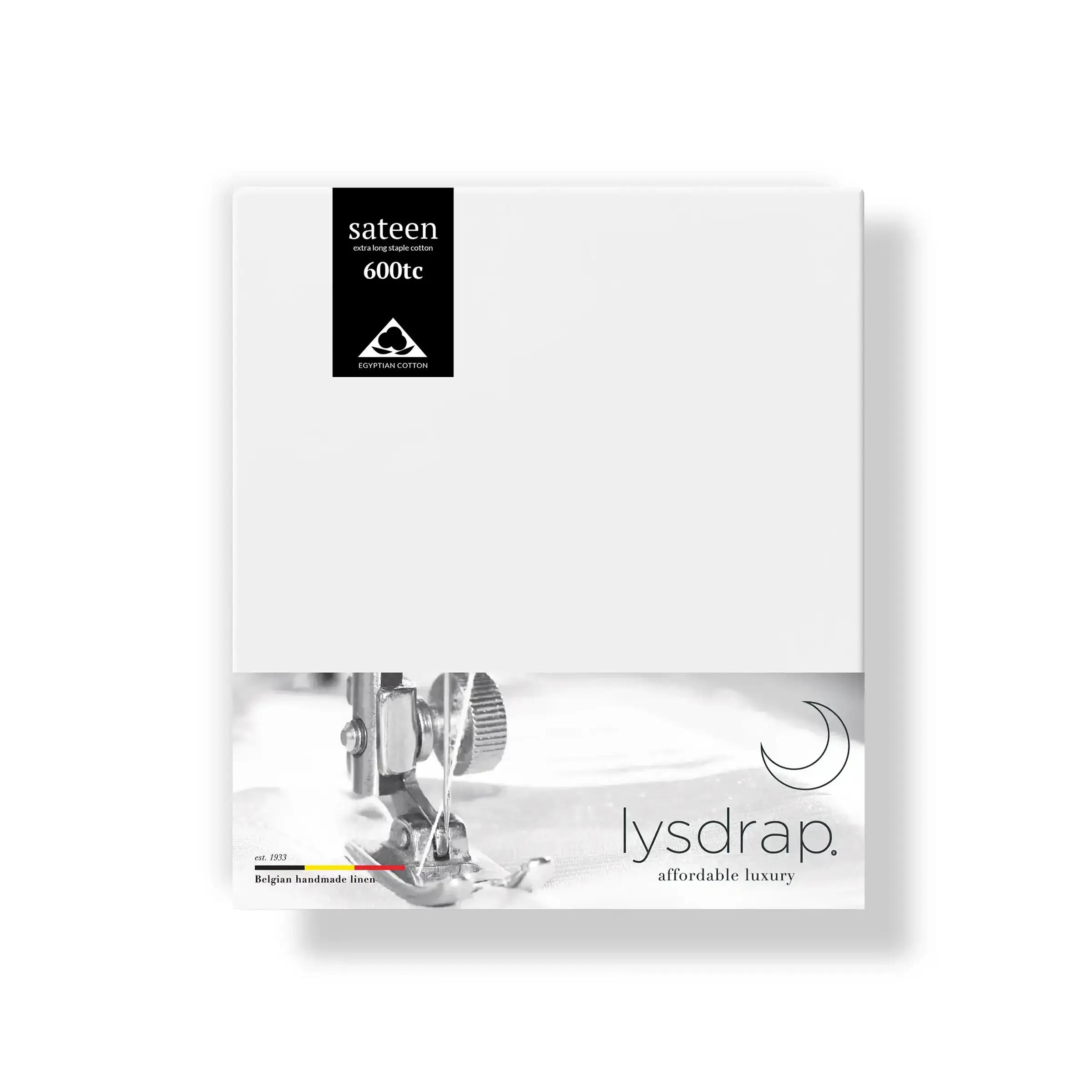 Lysdrap Kussensloop Volant Virgo Satijn 600TC Wit