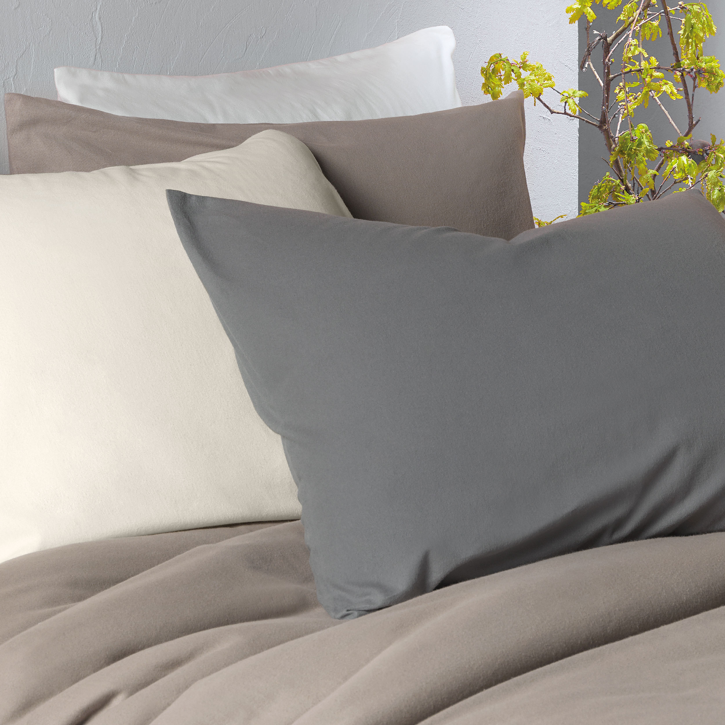 Dommelin Dekbedovertrek Set Flanel Olifantgrijs