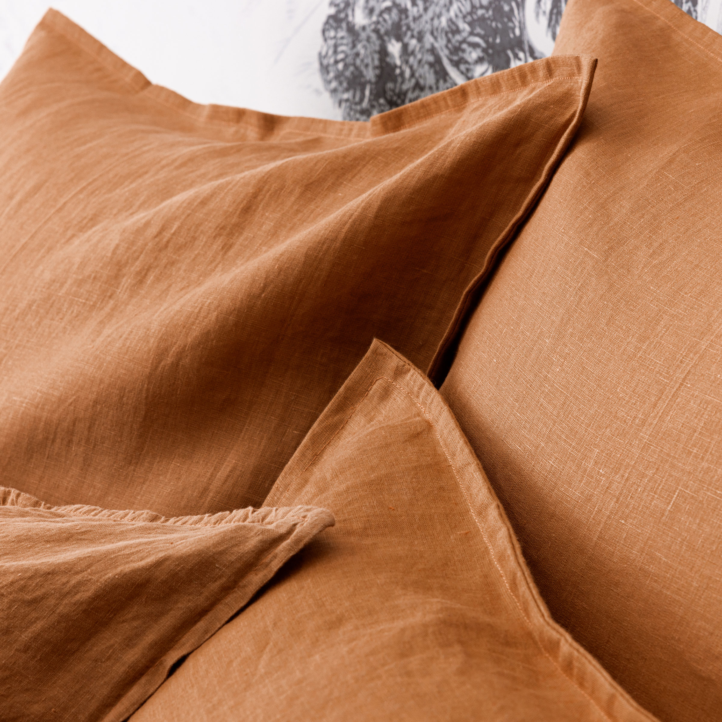 Alexandre Turpault Kussensloop Nouvelle Vague Stonewashed Linnen Teak