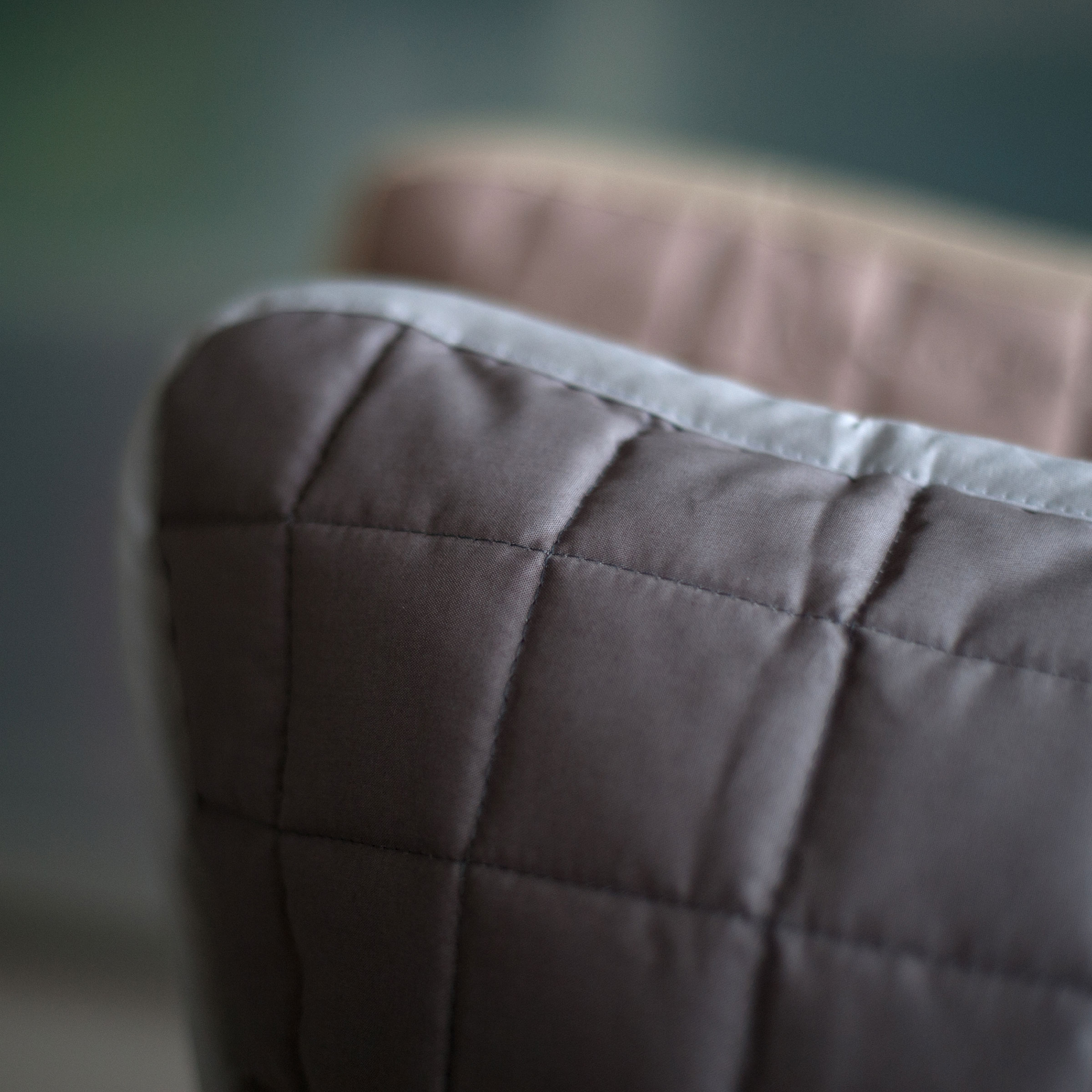 Dommelin Sierkussenhoes Block Percal 200TC Muisgrijs - Leisteengrijs