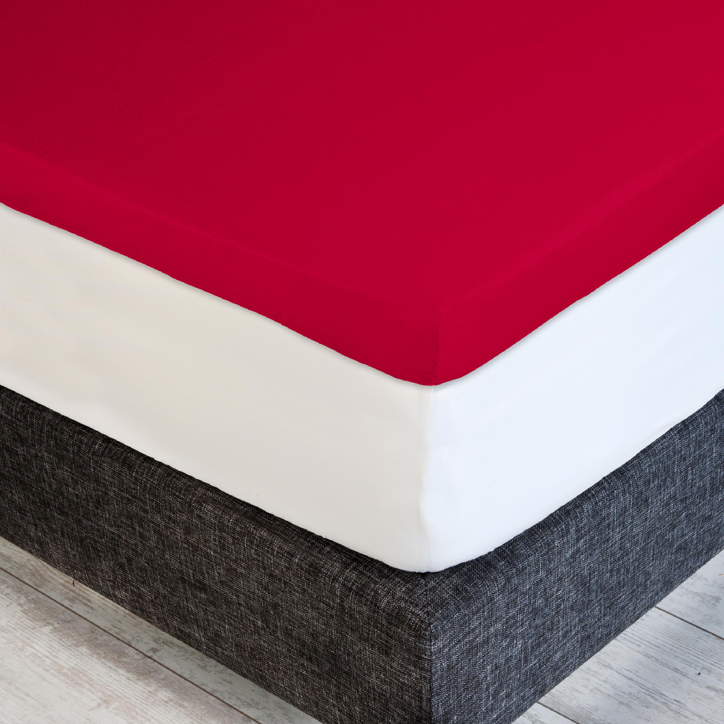 Dommelin Dubbel Split Topper Hoeslaken Satijn 300TC Cherry