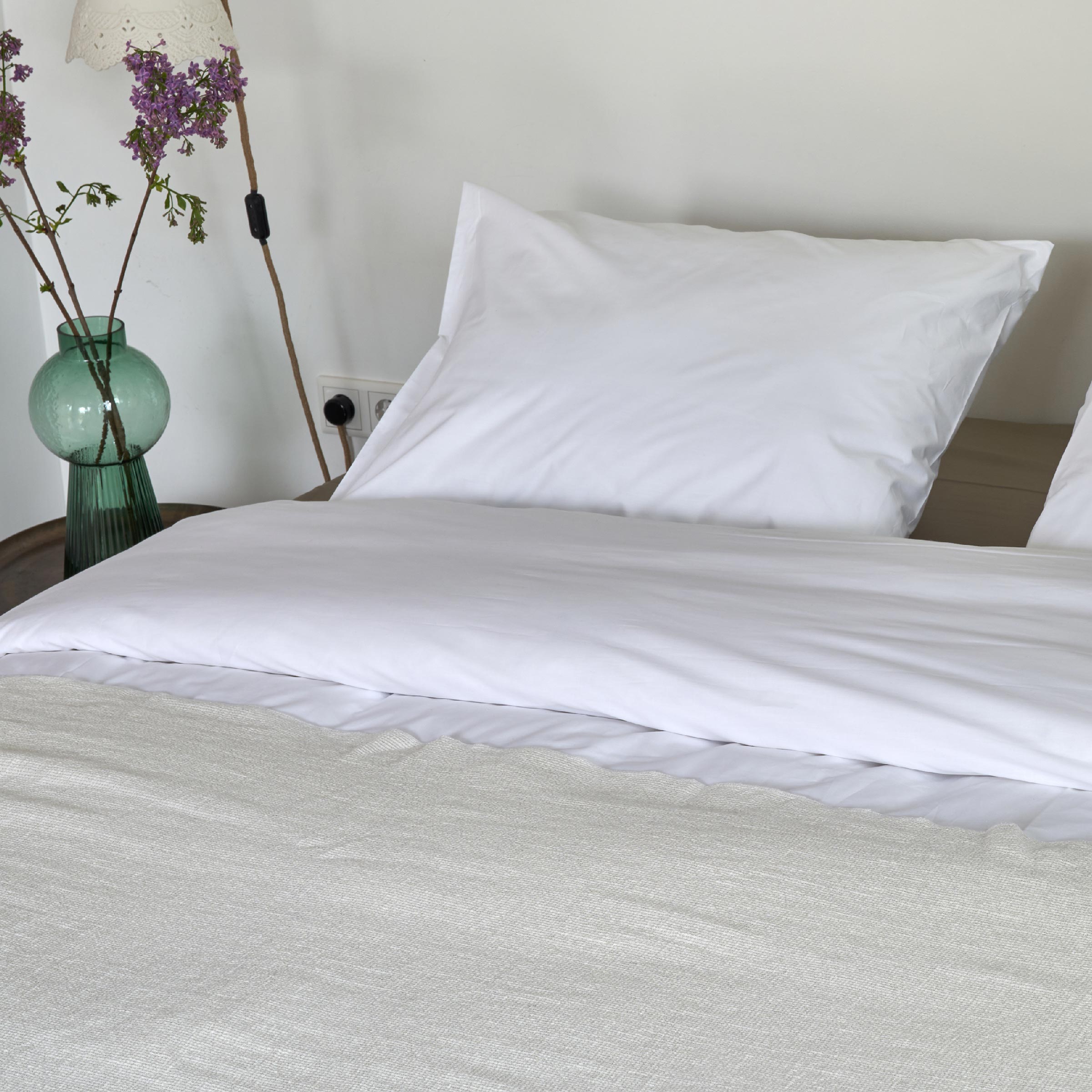 Dommelin Kussensloop Organic Percal 200TC Wolwit