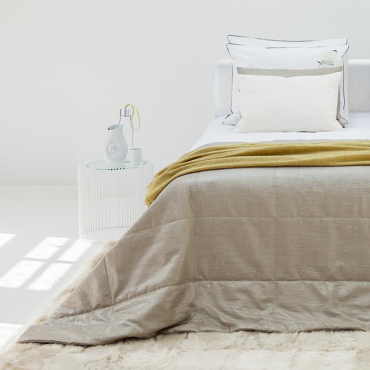 Mrs.Me Dekbedovertrekset Lotus Percal 300TC Wit