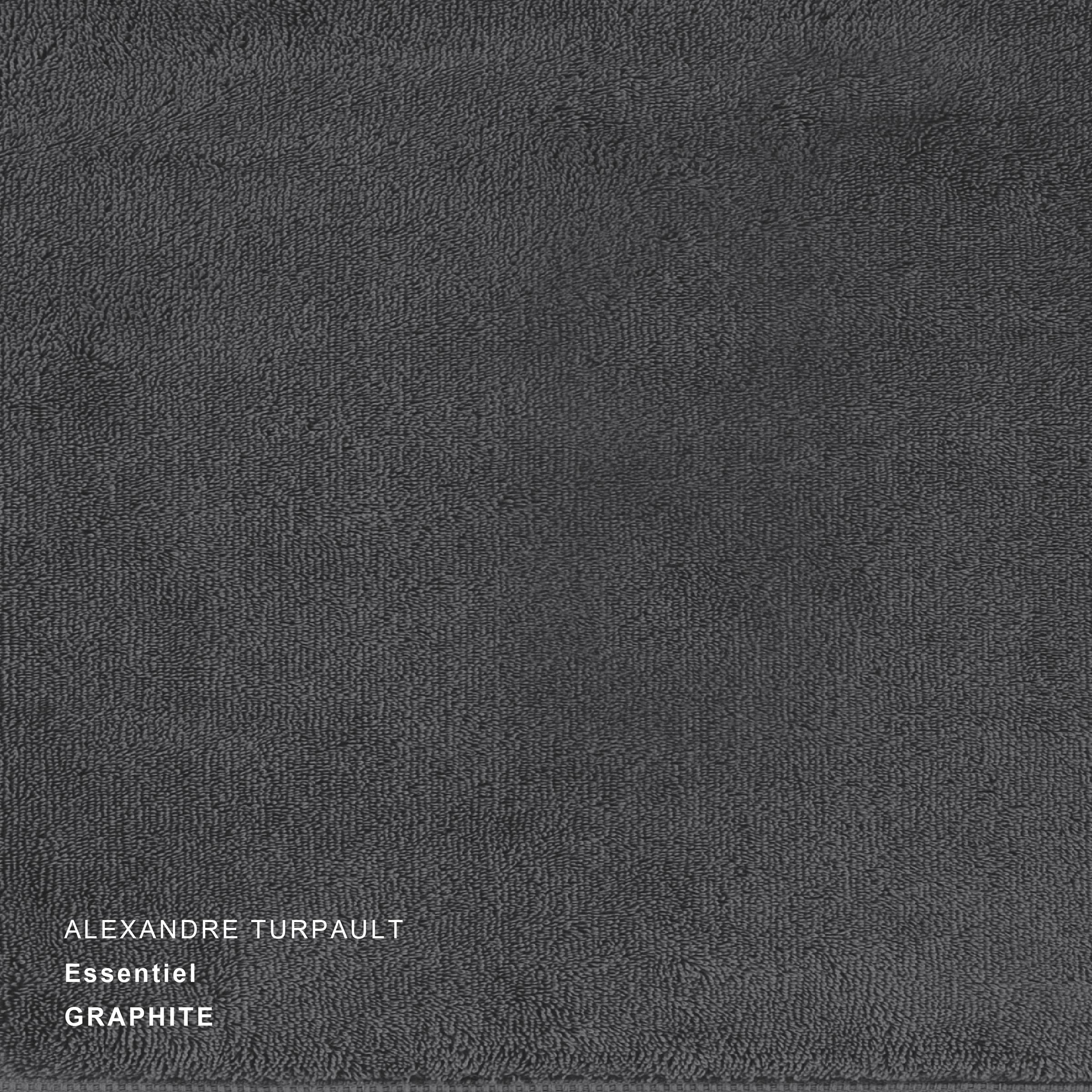 Alexandre Turpault Gezichtsdoekje Essentiel Organic Katoen 650 gr/m2 Graphite 30 x 30 cm