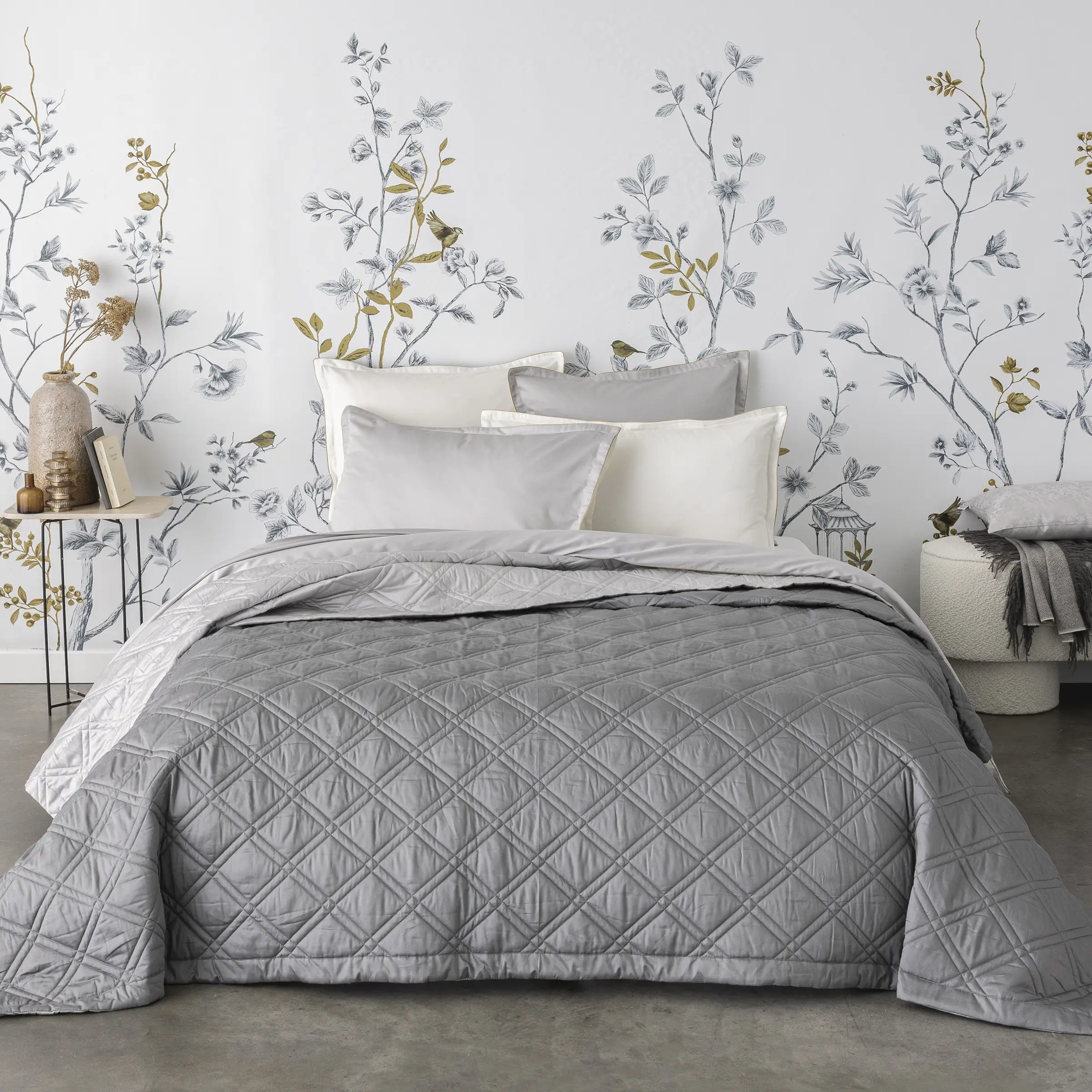 Alexandre Turpault Sprei Merveille Satijn Meteore - Argent 260 x 240 cm 