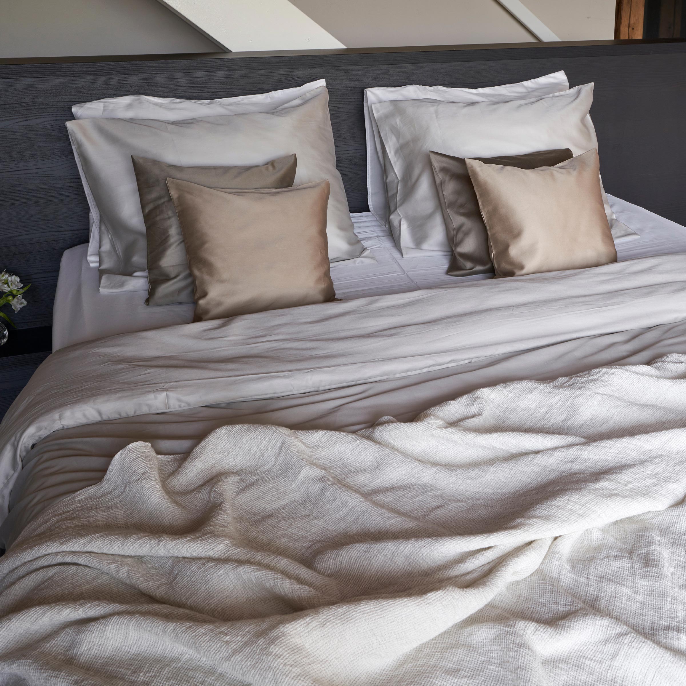 Dommelin Kussensloop Organic Satijn 300TC Wolwit