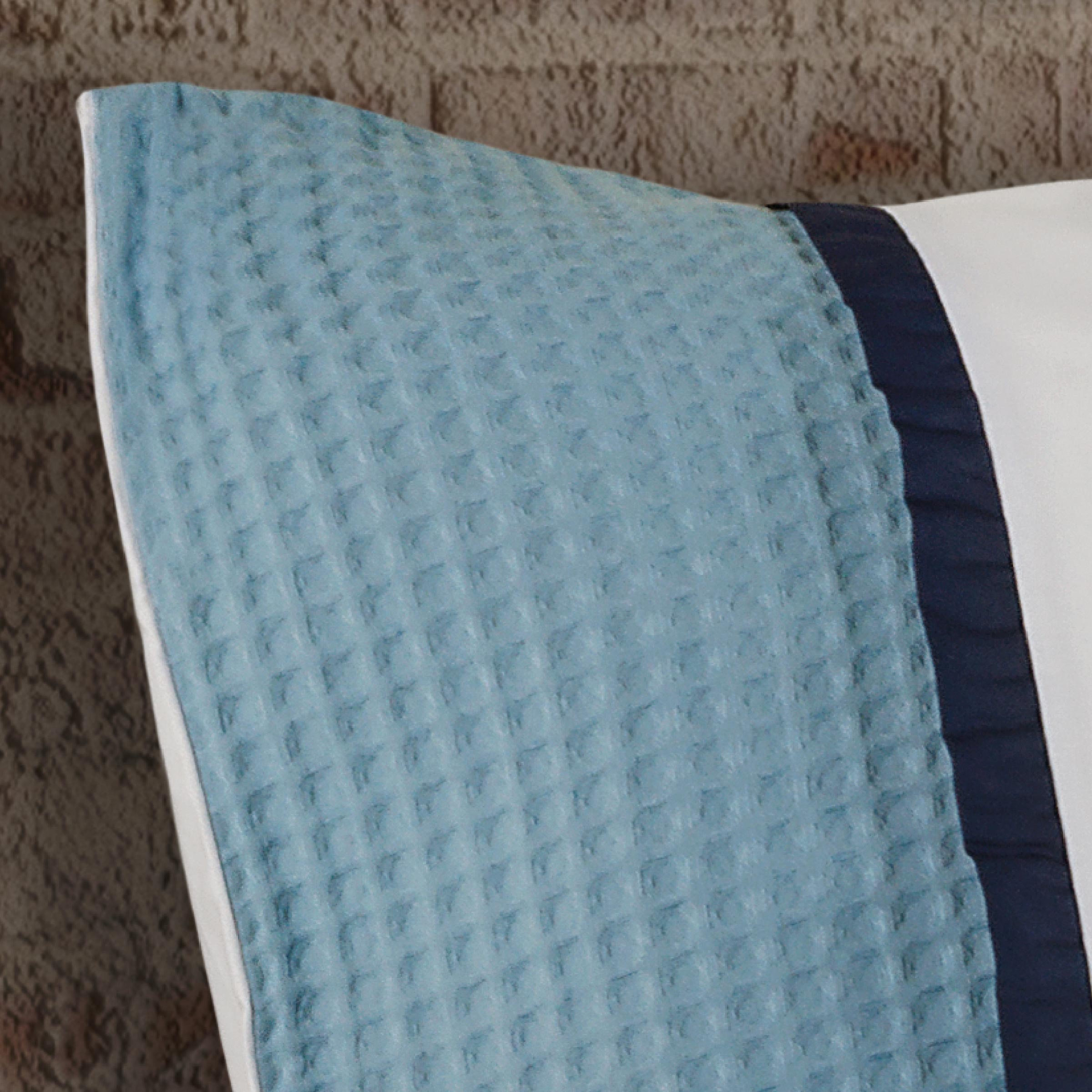 Dommelin Kussensloop Bari Percal 200TC Pastelblauw - Nachtblauw 60 x 70 cm