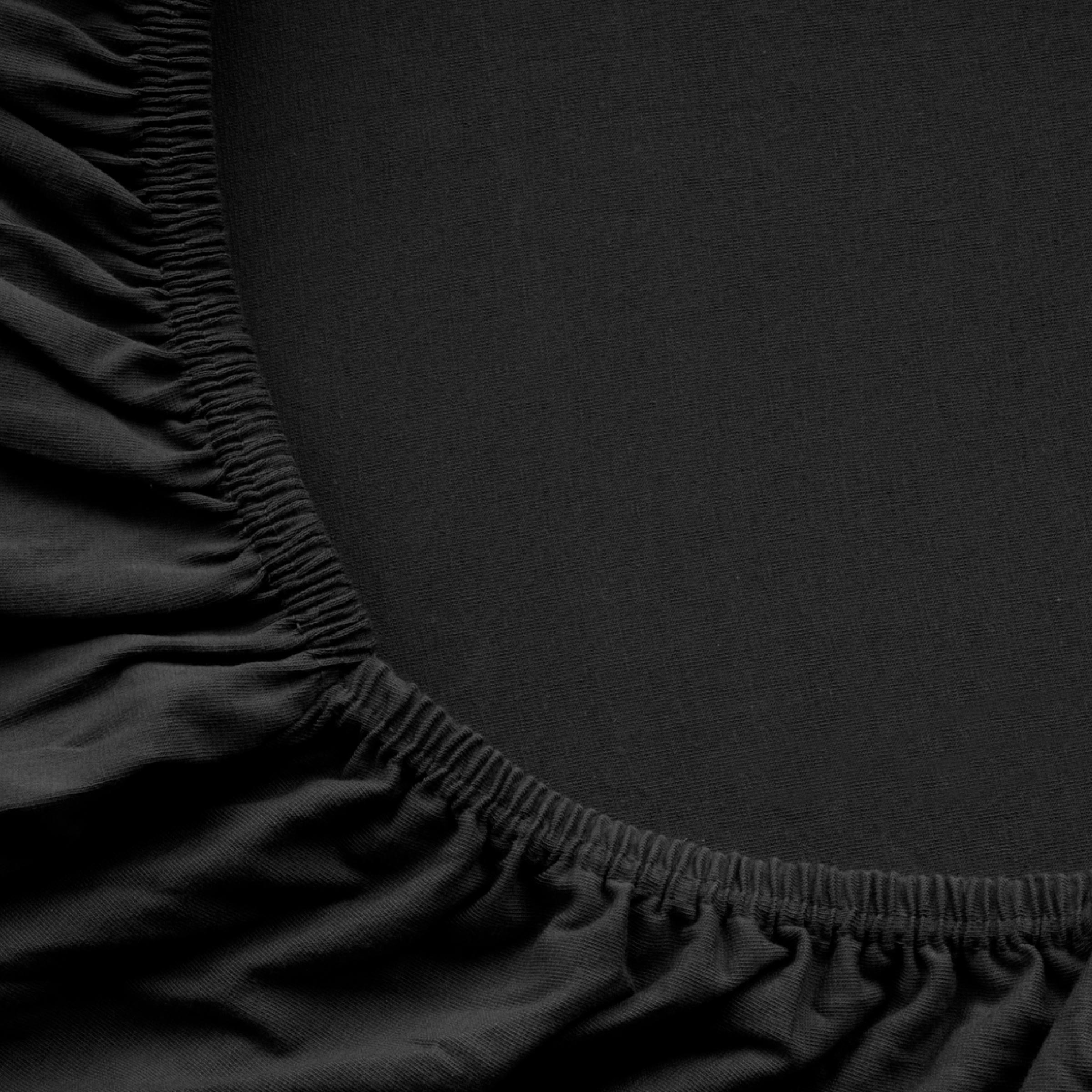 Dommelin Split Hoeslaken Jersey Finest Zwart  