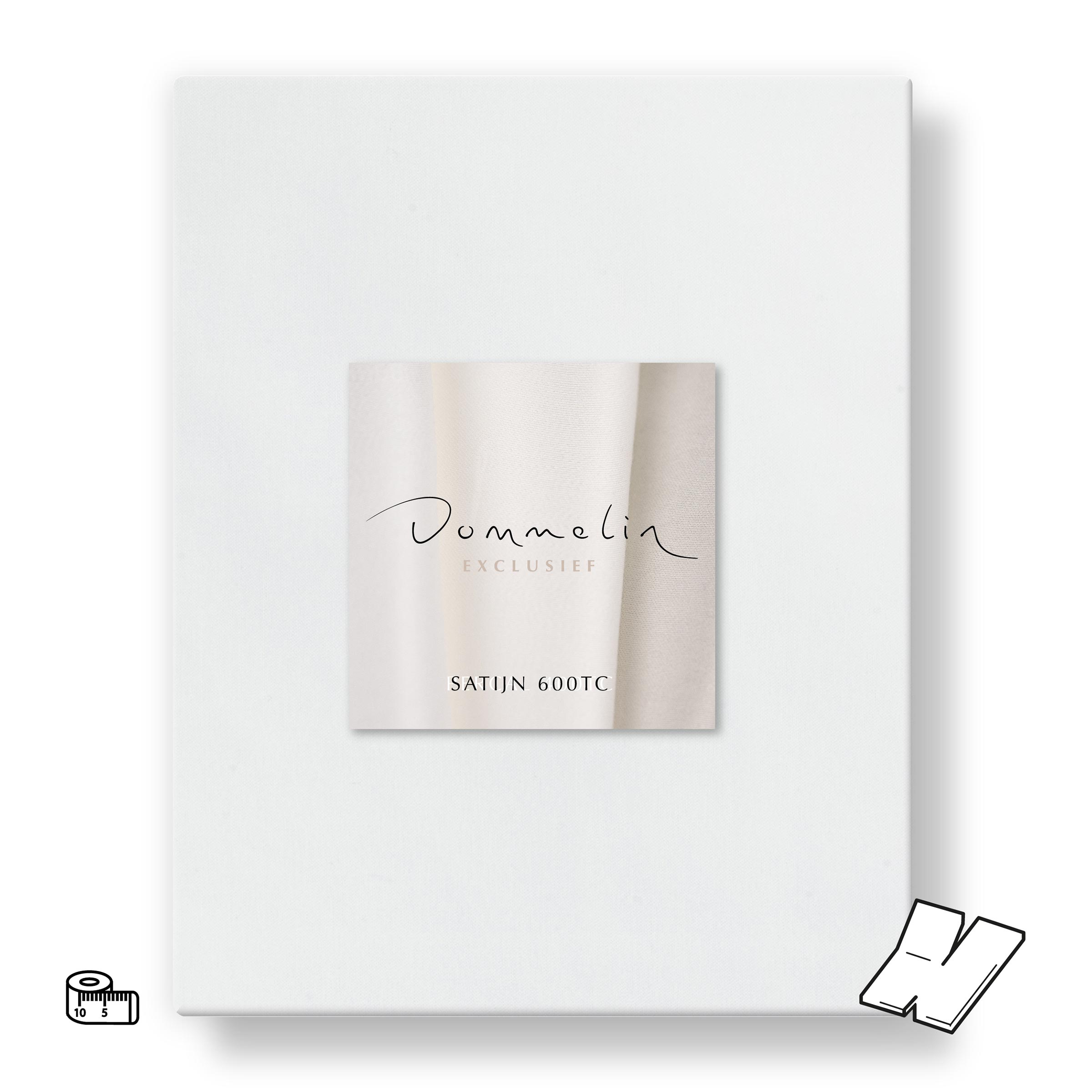 Dommelin Dubbel Split Topper Hoeslaken op Maat Satijn 600TC