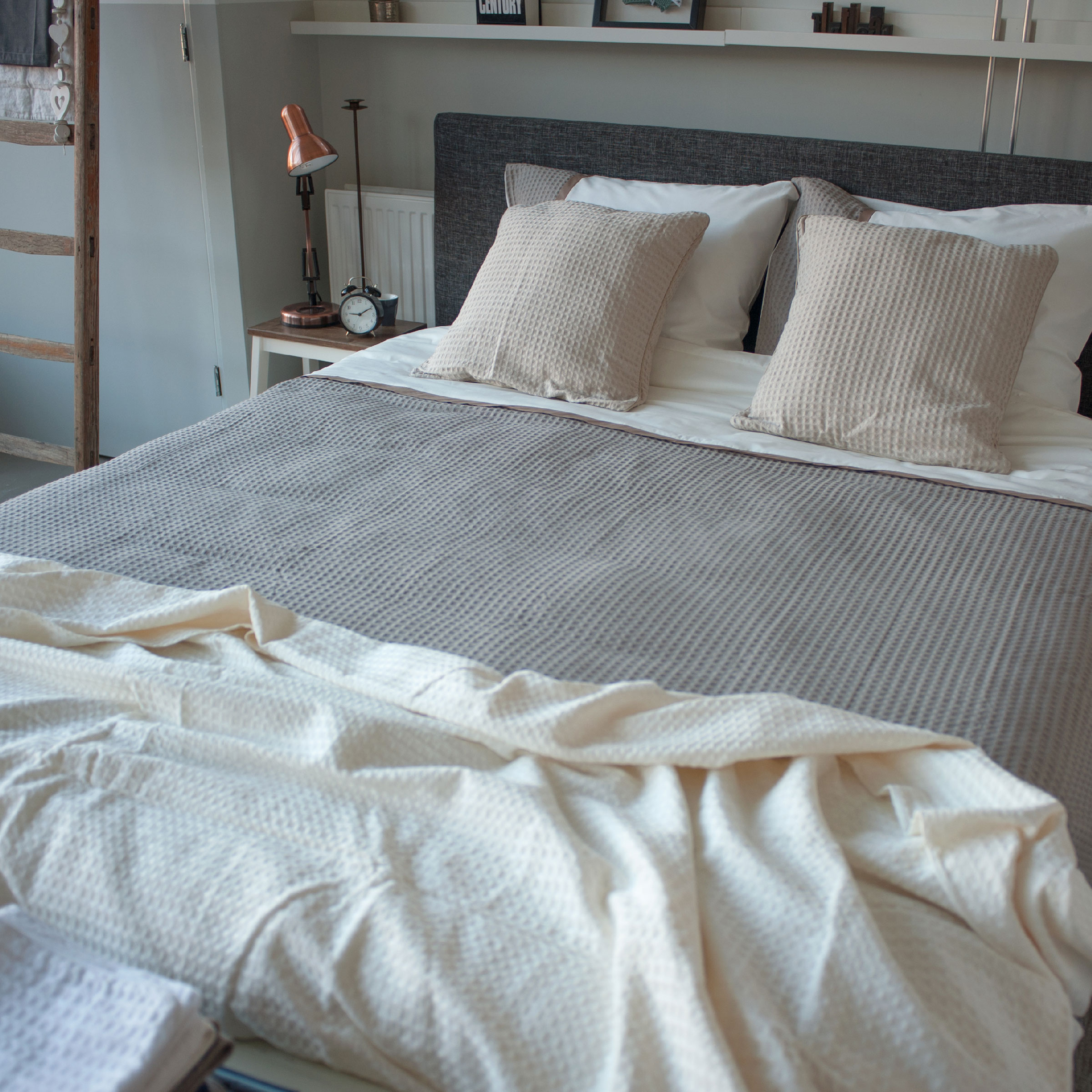 Dommelin Sprei Bari Katoen Muisgrijs