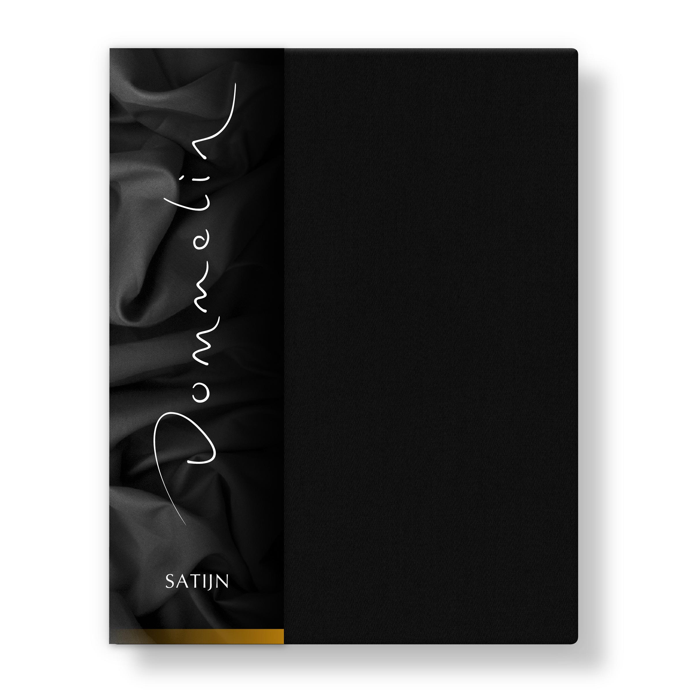 Dommelin Split Hoeslaken Satijn 300TC Zwart