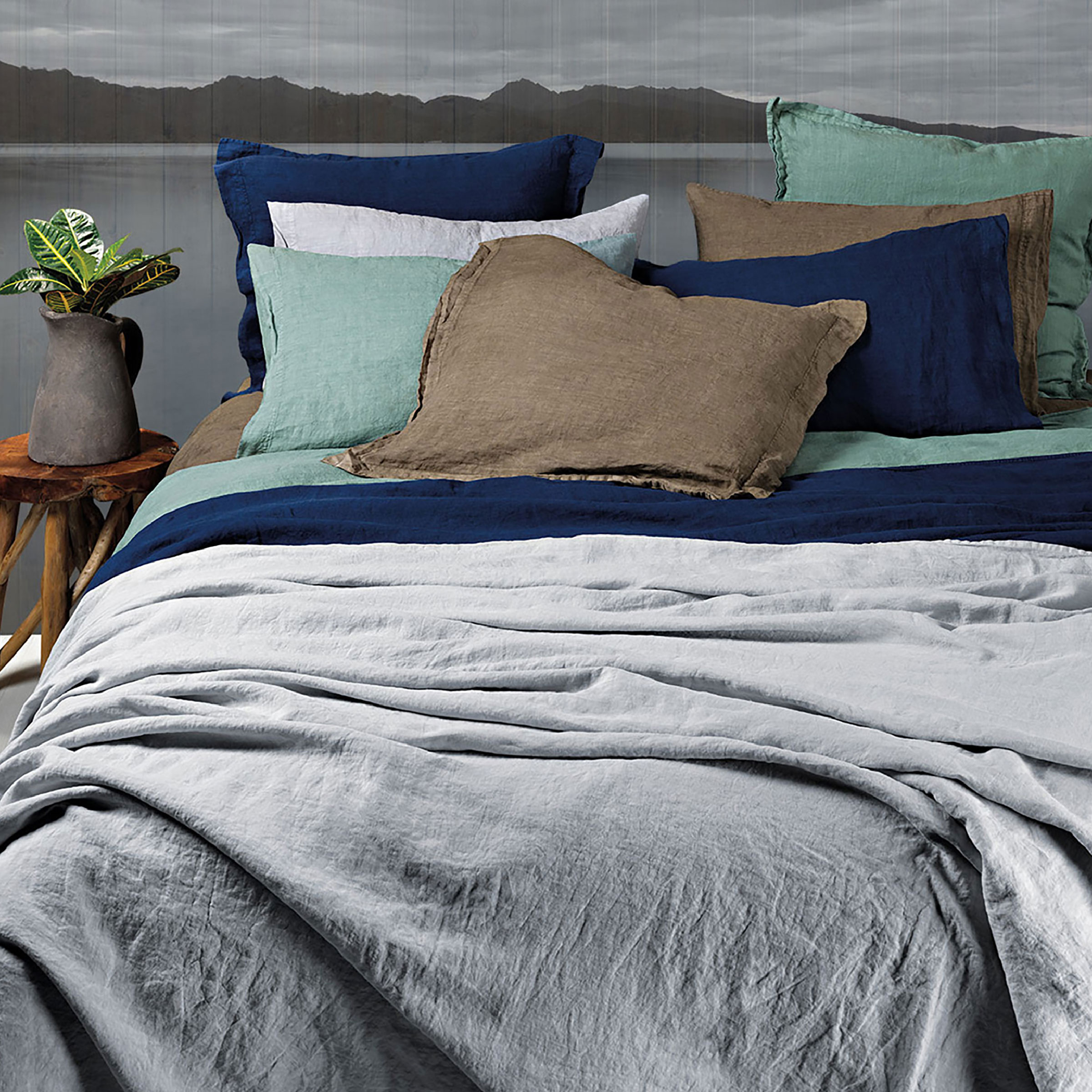 Dommelin Dekbedovertrekset Tough Stonewashed Linnen Wit