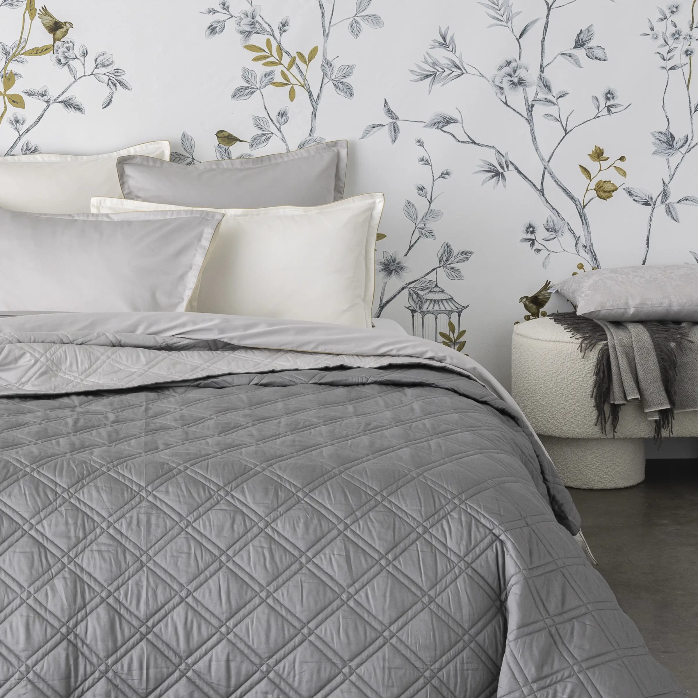 Alexandre Turpault Sprei Merveille Satijn Meteore - Argent 260 x 240 cm 