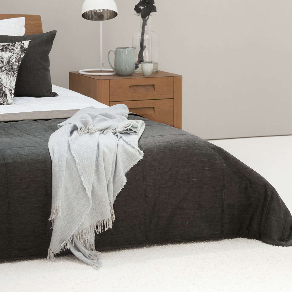 Mrs.Me Bedeind Sprei Cosmos Linnen Ebony 140 x 300 cm