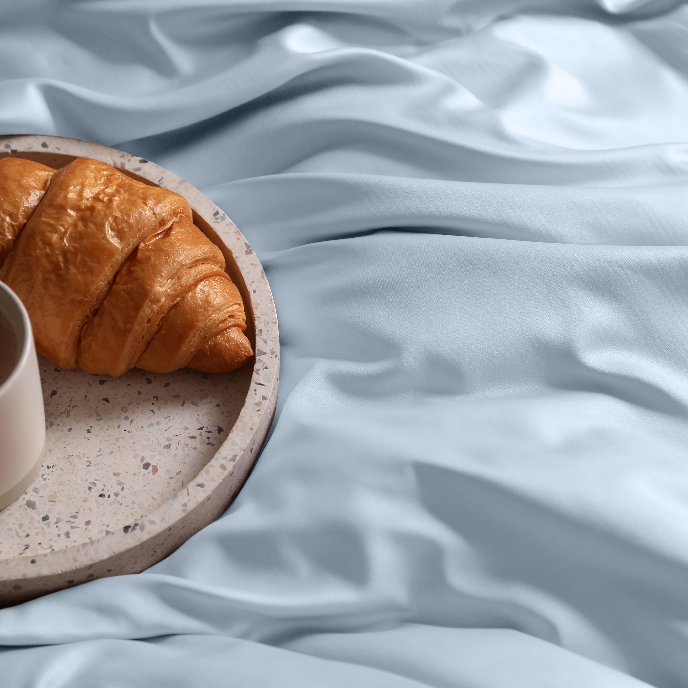 Dommelin Dekbedovertrek Set Satijn 300TC Lichtblauw 