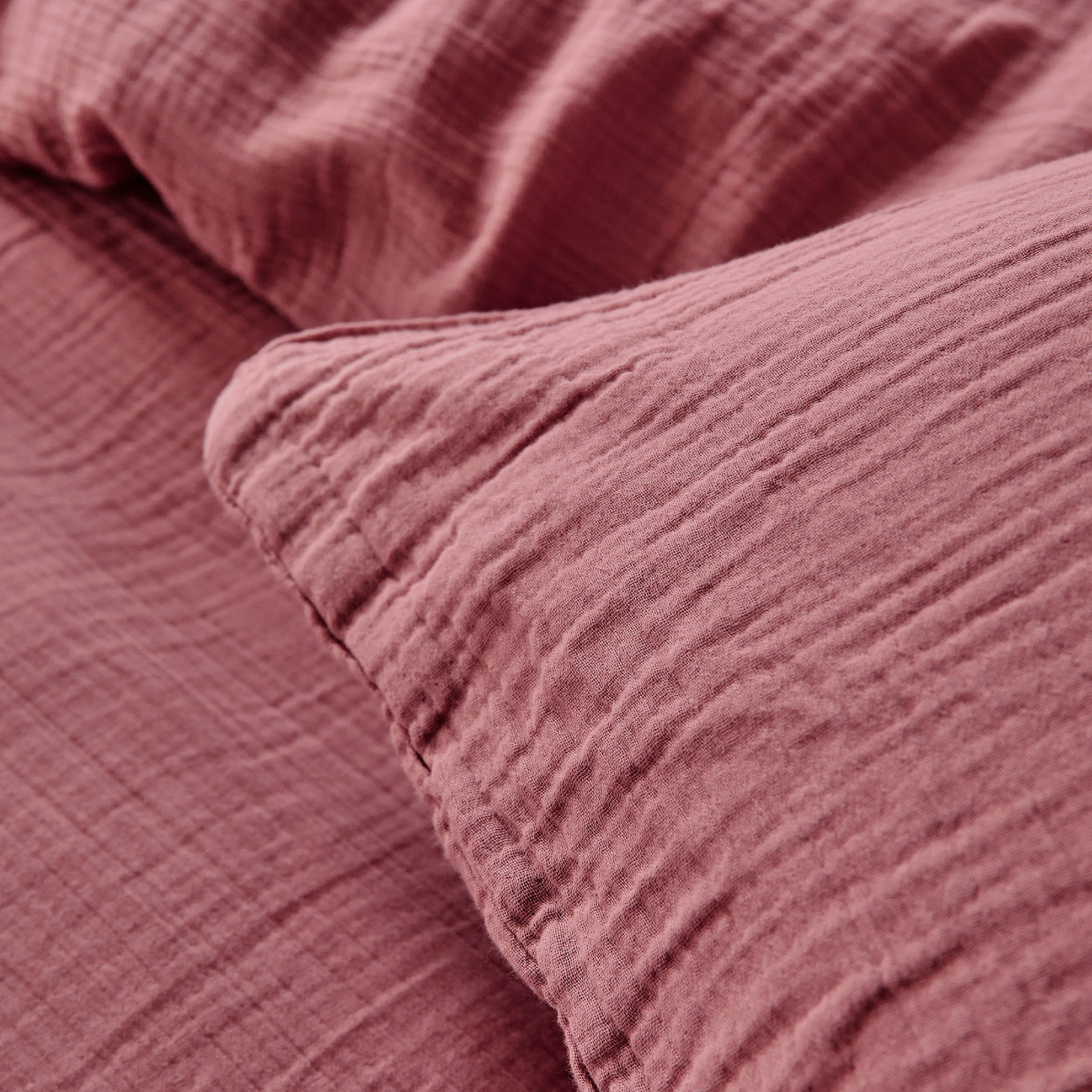 Essix Kussensloop Tendresse Stonewashed Katoengaas 145TC Rose Canyon