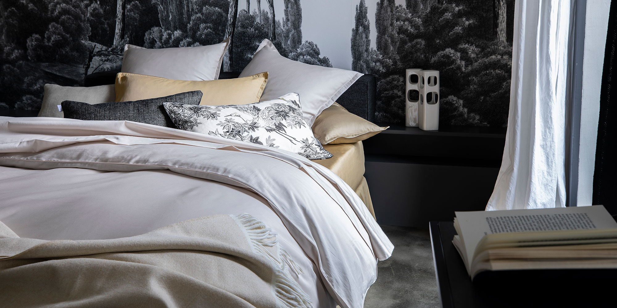 Alexandre Turpault Dekbedovertrek Set Teophile Organic Satijn 300TC Moon