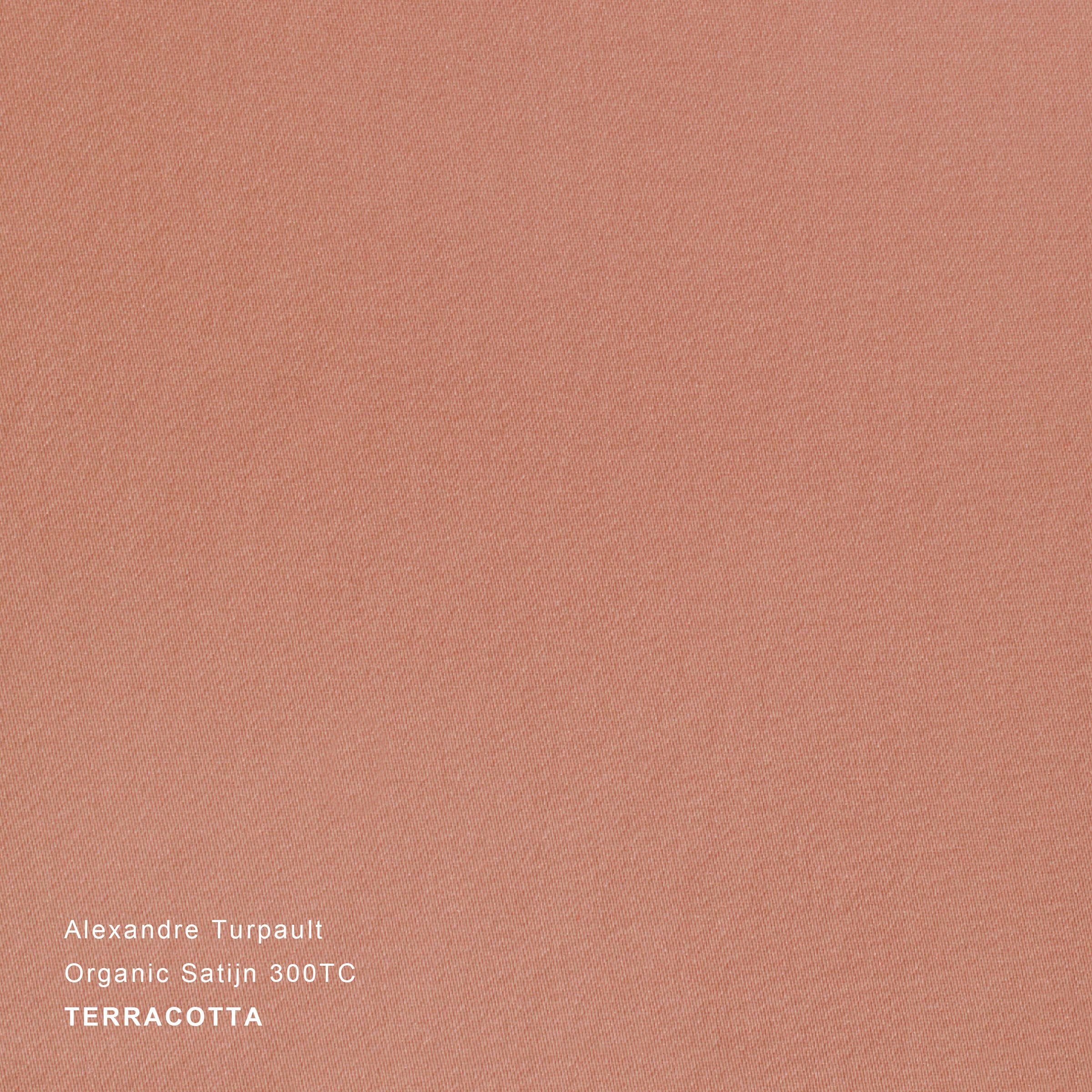Alexandre Turpault Dekbedovertrek Teophile Organic Satijn Terracotta  