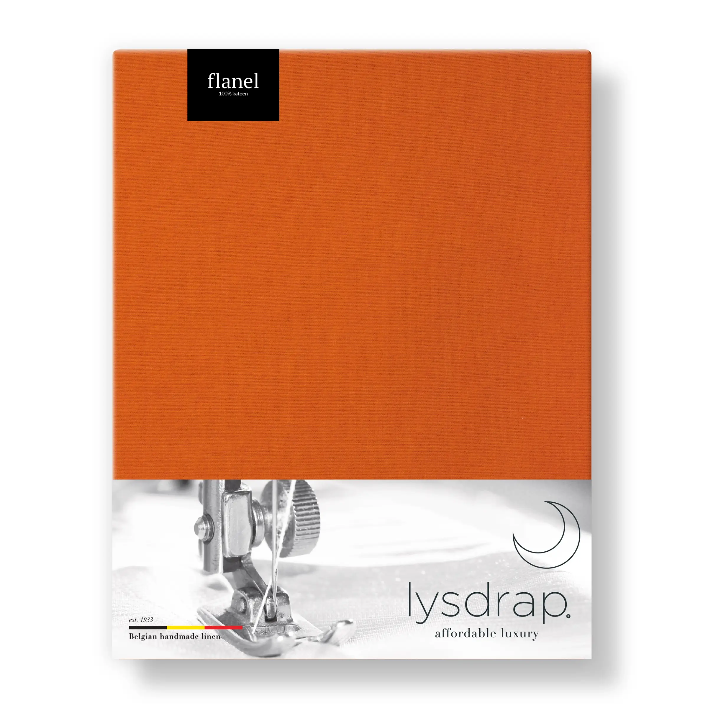 Lysdrap Hoeslaken Flanel 140 gr/m2 Orange