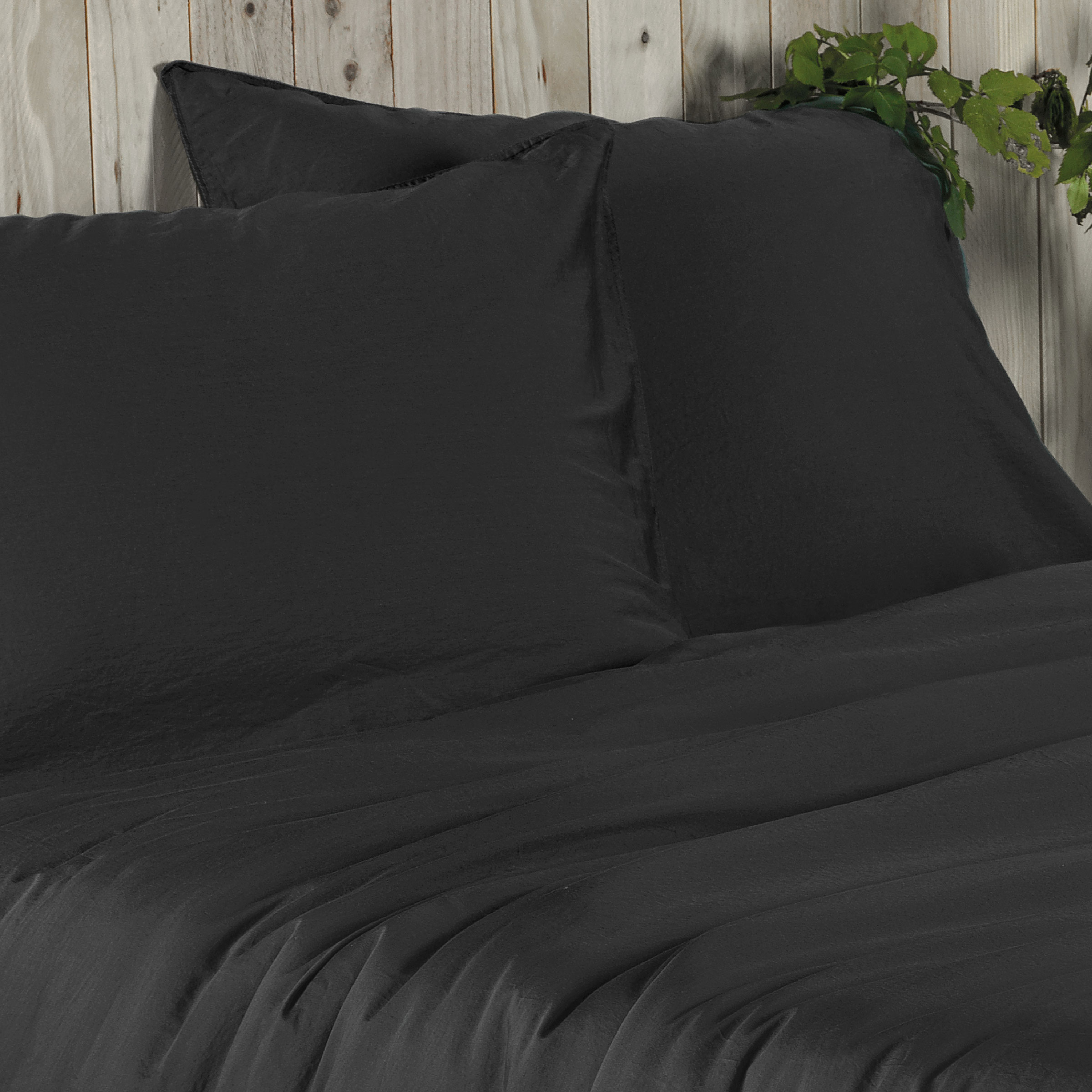 Dommelin Dekbedovertrekset Lavado Stonewashed Satijn 300TC Steenkool