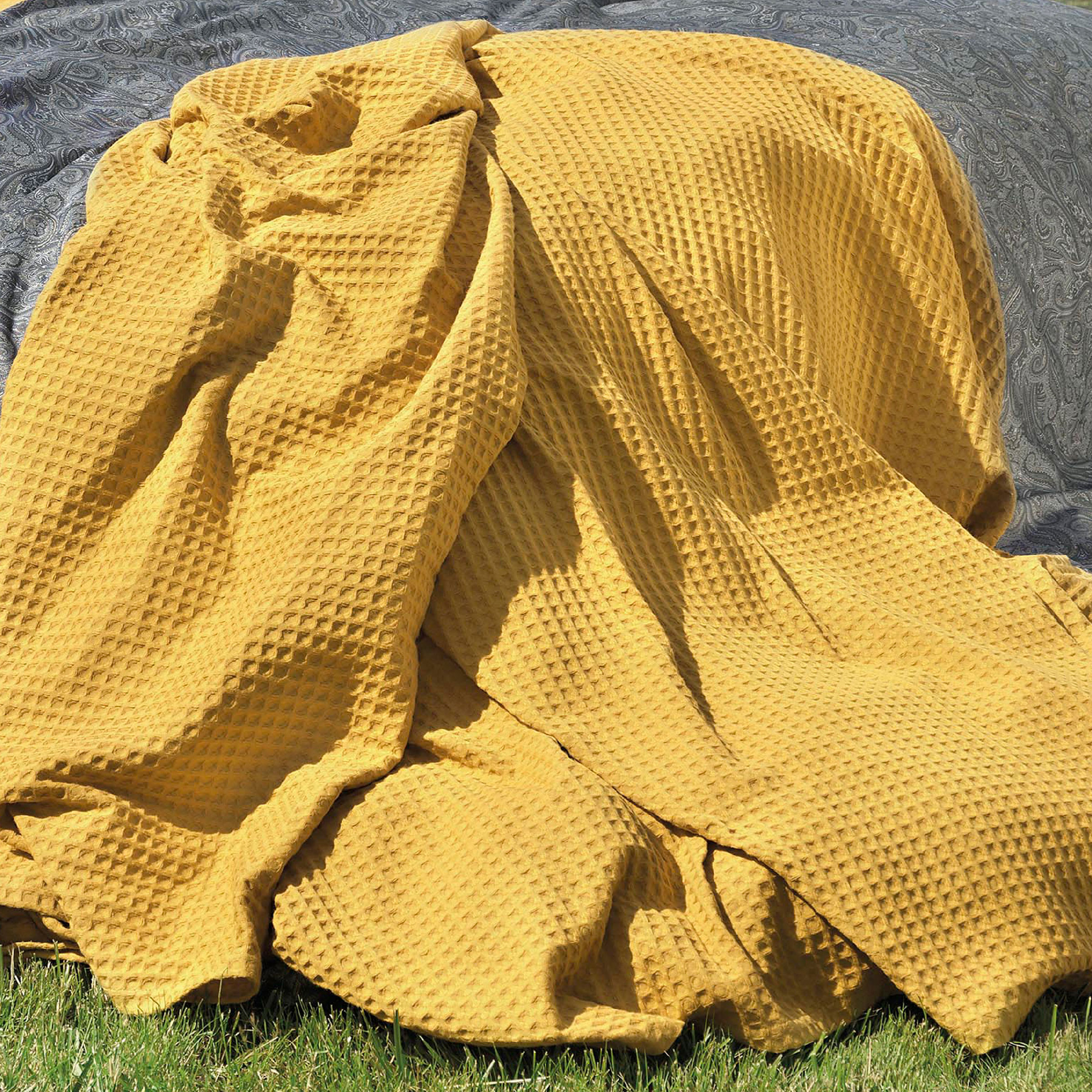 Dommelin Sprei Bari Katoen Ambergeel