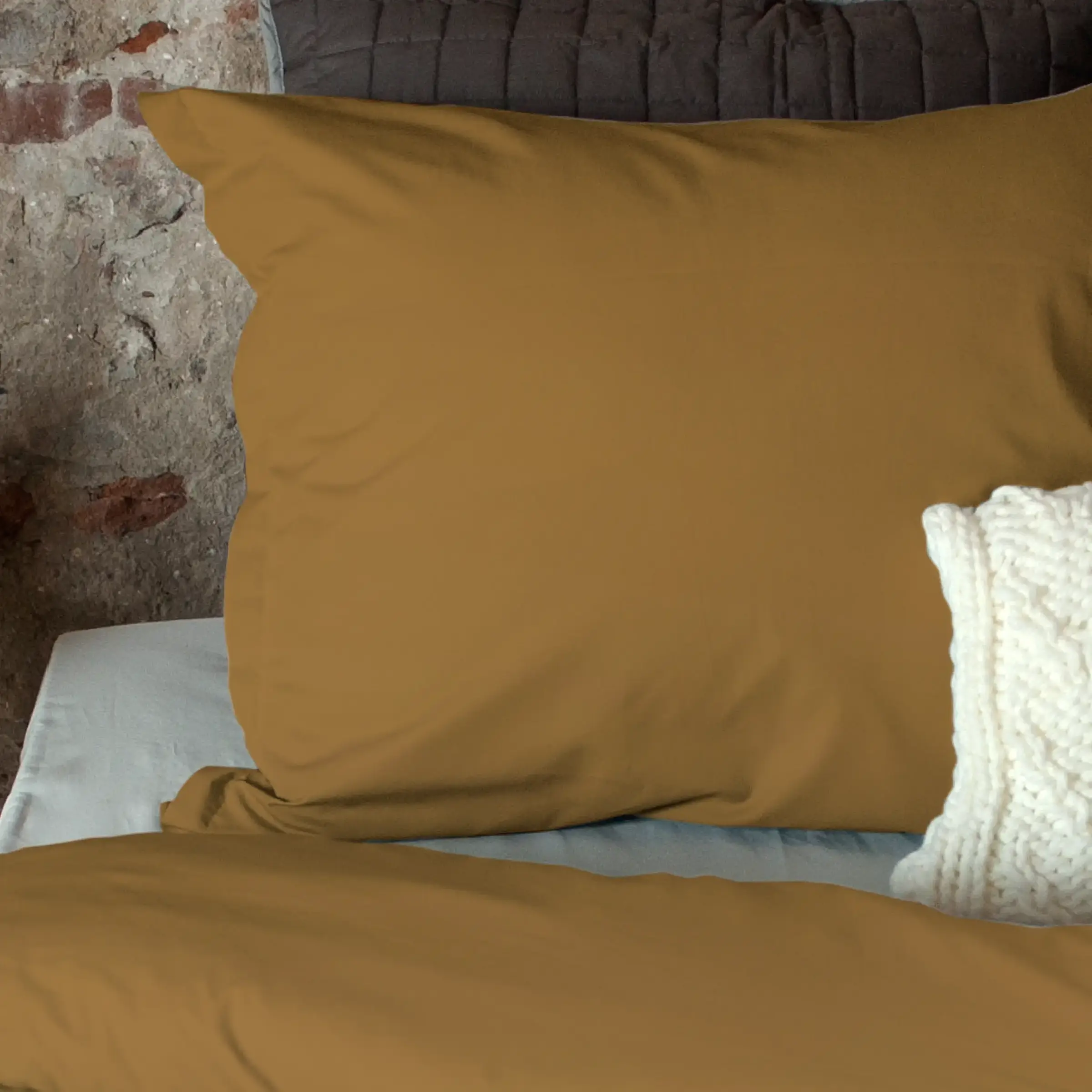 Dommelin Kussensloop Percal 400TC Saffraan