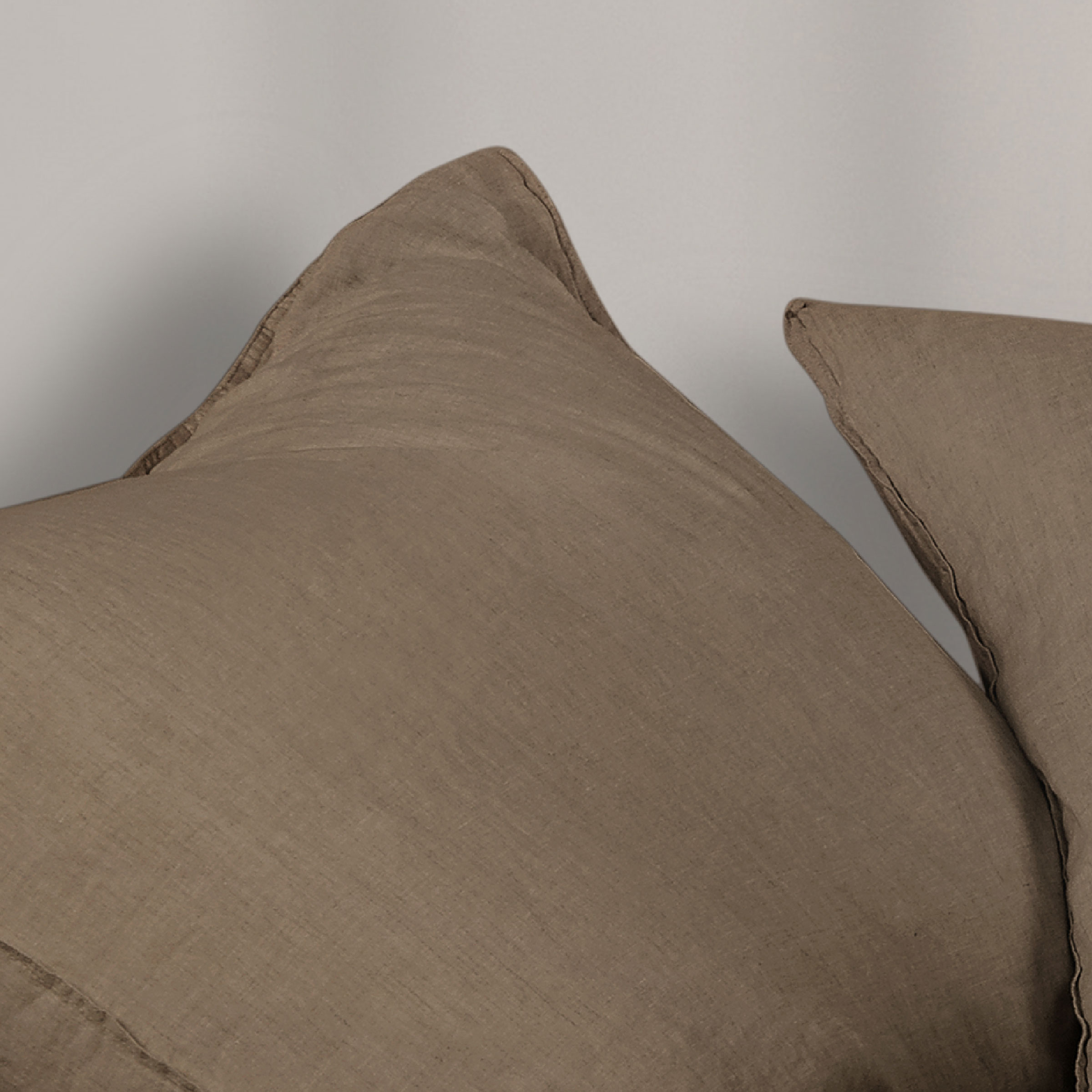 Dommelin Kussensloop Tough Stonewashed Linnen Walnoot 60 x 70 cm