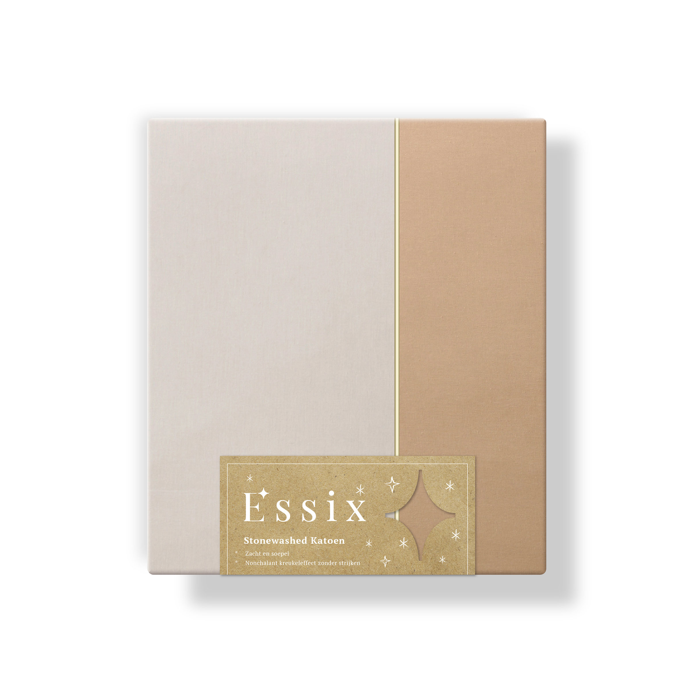 Essix Kussensloop Bons Jours Katoen 145TC Sable - Creme