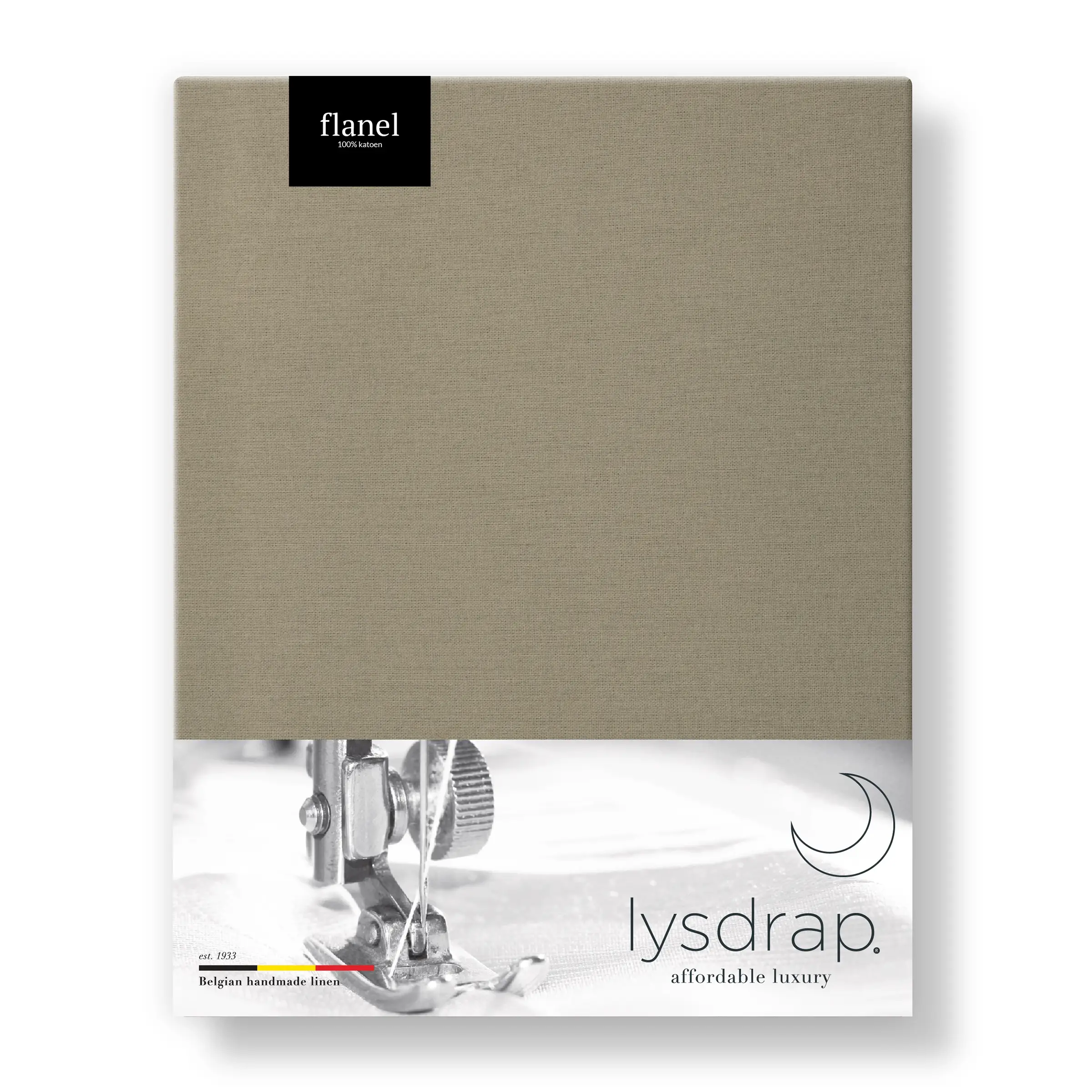 Lysdrap Hoeslaken Flanel 140 gr/m2 Cobblestone