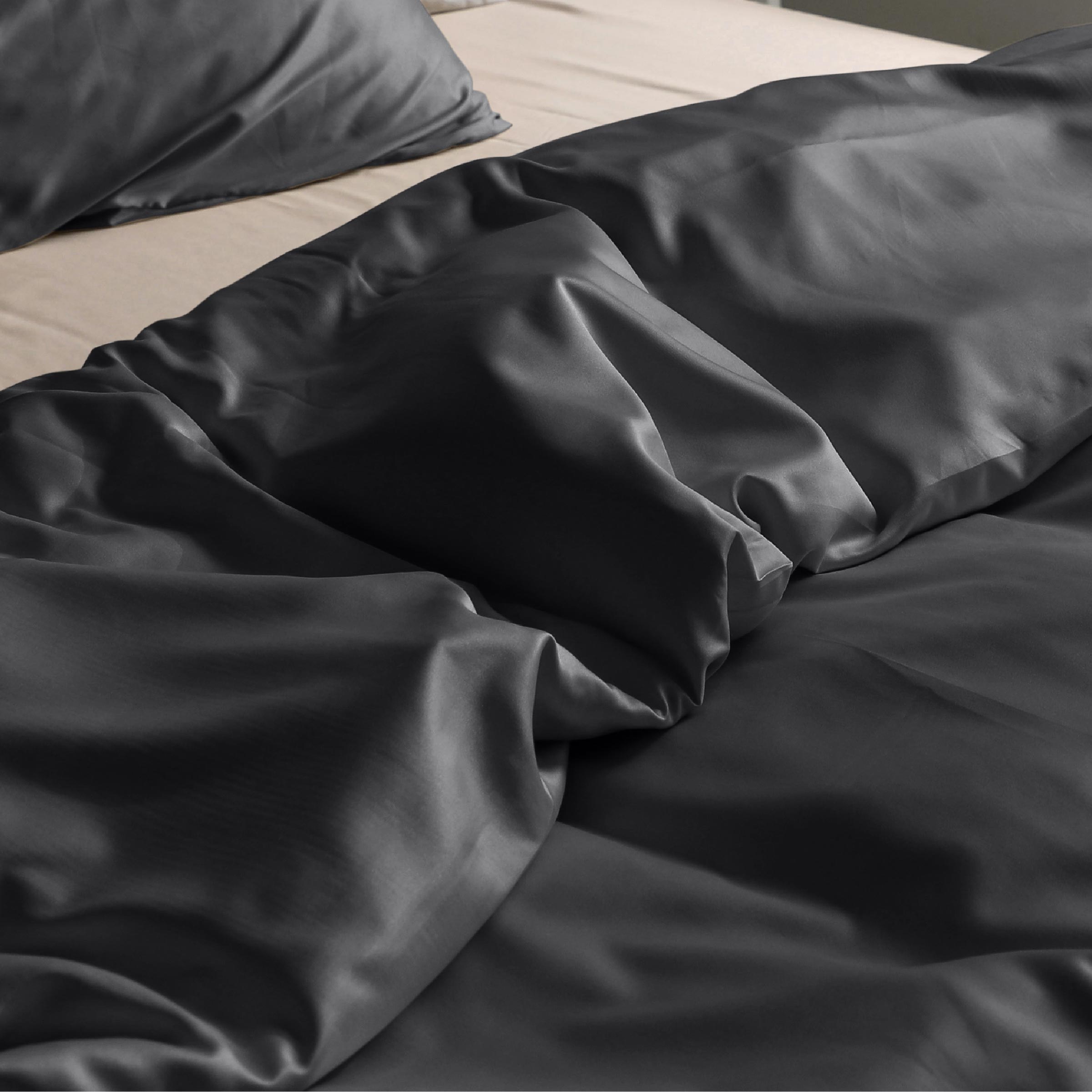 Dommelin Dekbedovertrek Set Satijn 300TC Steenkool 