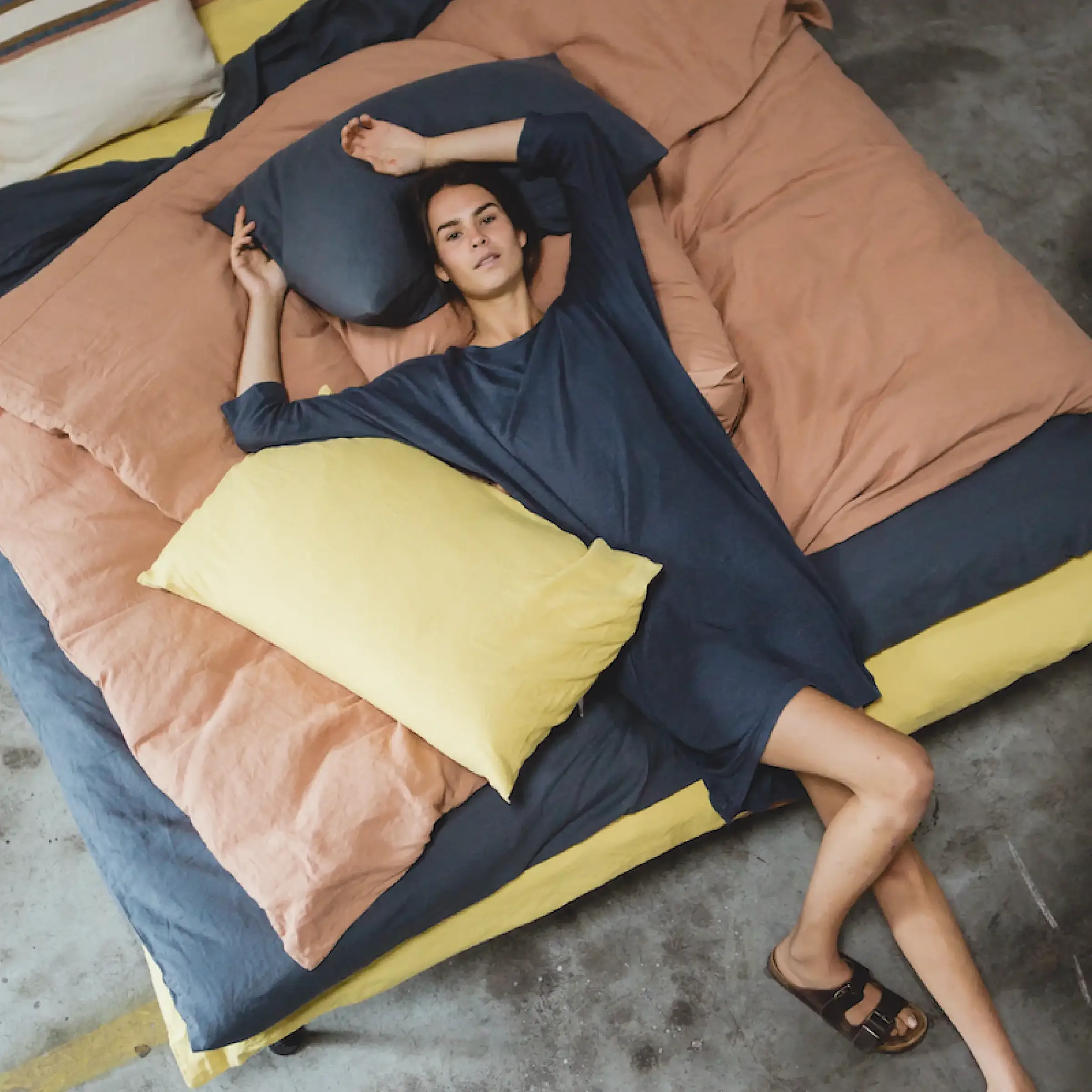 Libeco Dekbedovertrek Madison Washed Linnen 175 gr/m2 Oyster