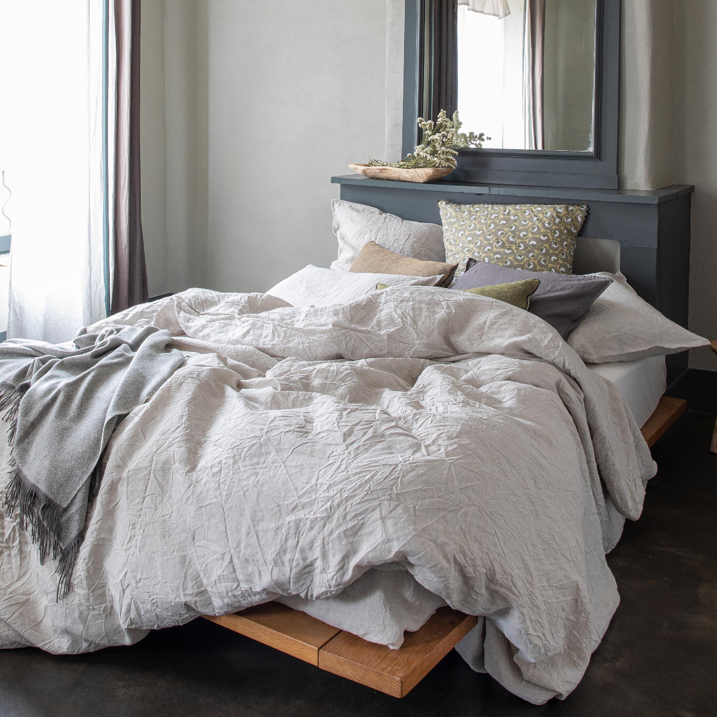 Alexandre Turpault Dekbedovertrek Nouvelle Vague Stonewashed Linnen Natural