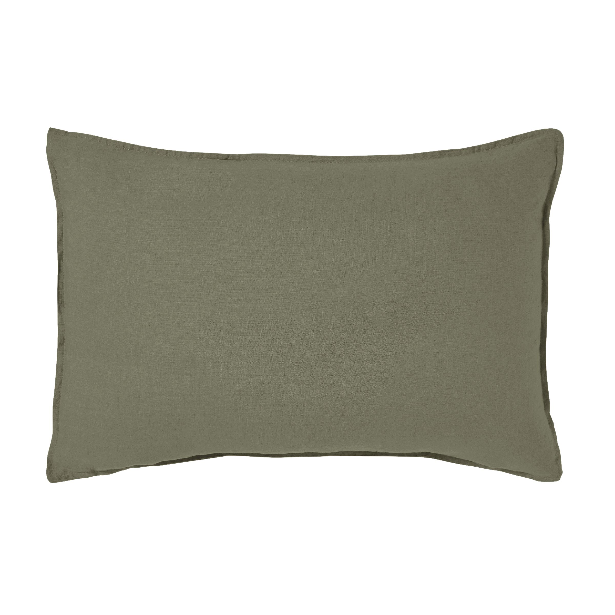 Alexandre Turpault Kussensloop Nouvelle Vague Stonewashed Linnen Kaki