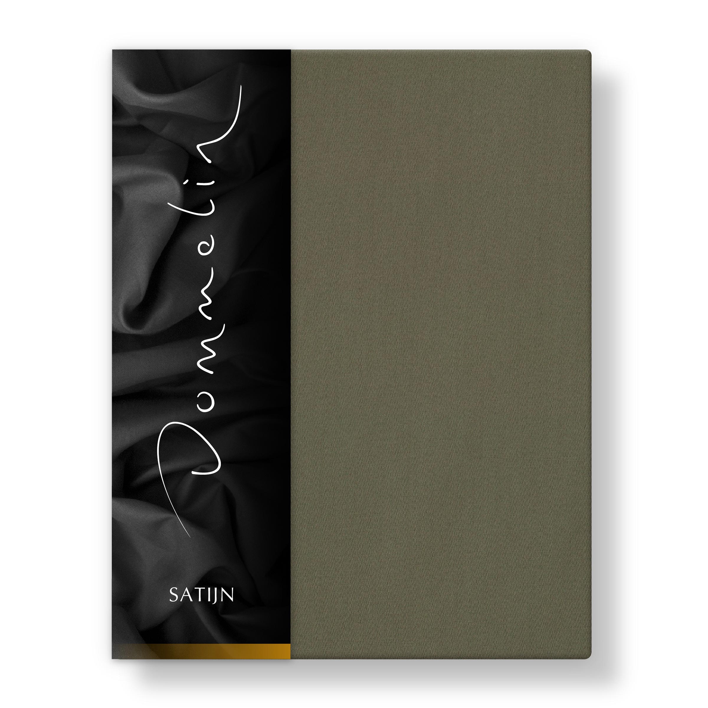 Dommelin Hoeslaken Hoge Hoek Satijn 300TC Olijf