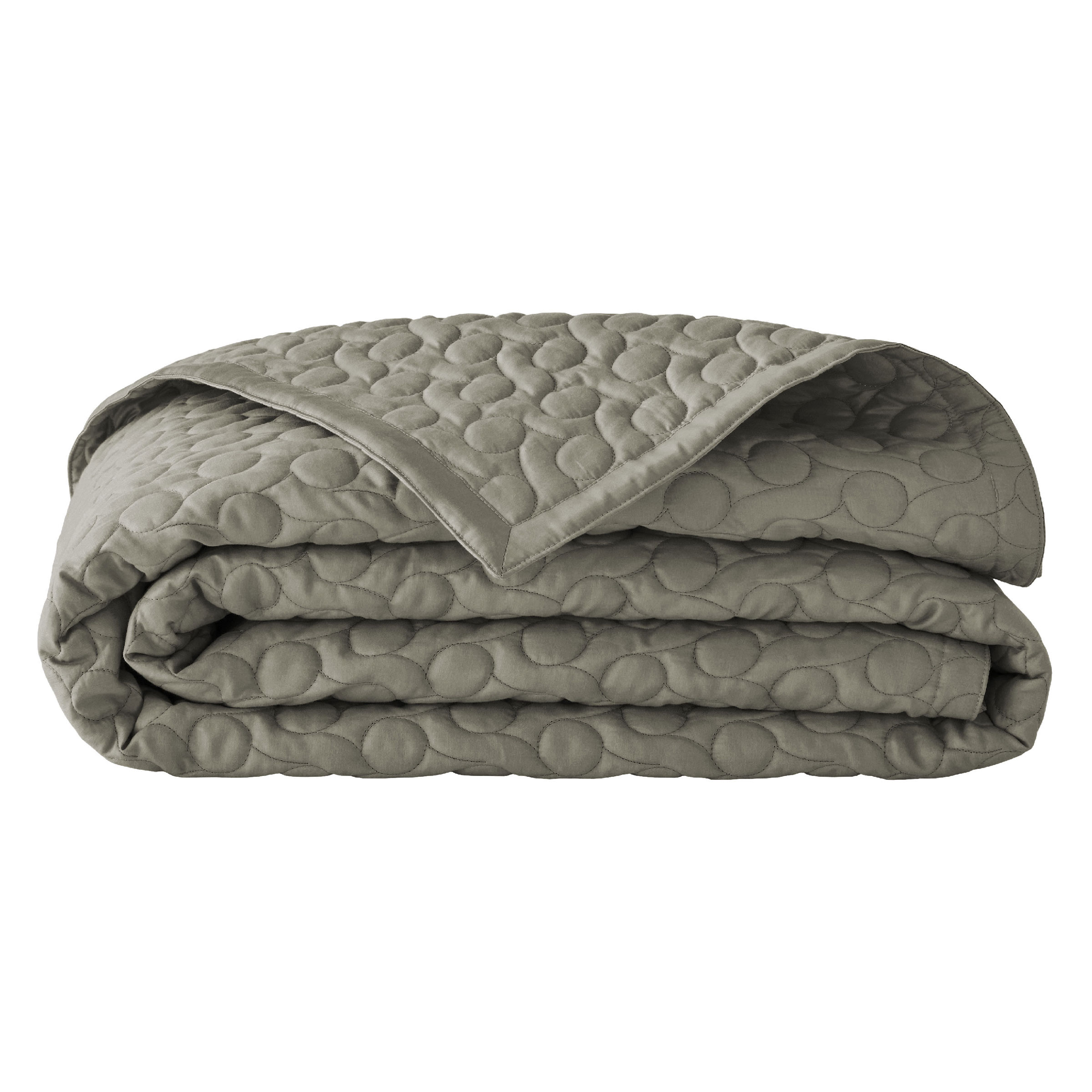 Alexandre Turpault Sprei Poesie Satijn Kaki 260 x 240 cm