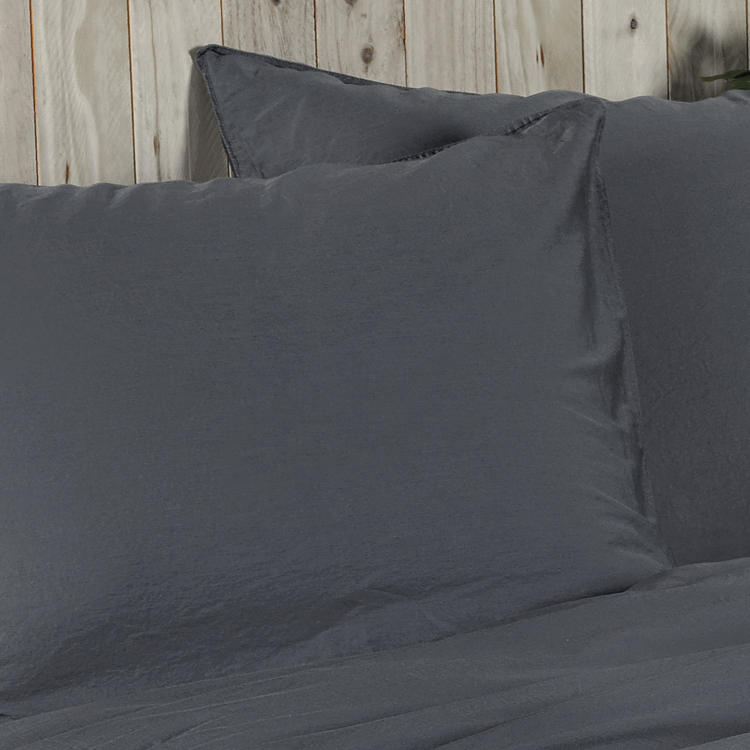 Dommelin Kussensloop Lavado Stonewashed Satijn 300TC Olifantgrijs 60 x 70 cm