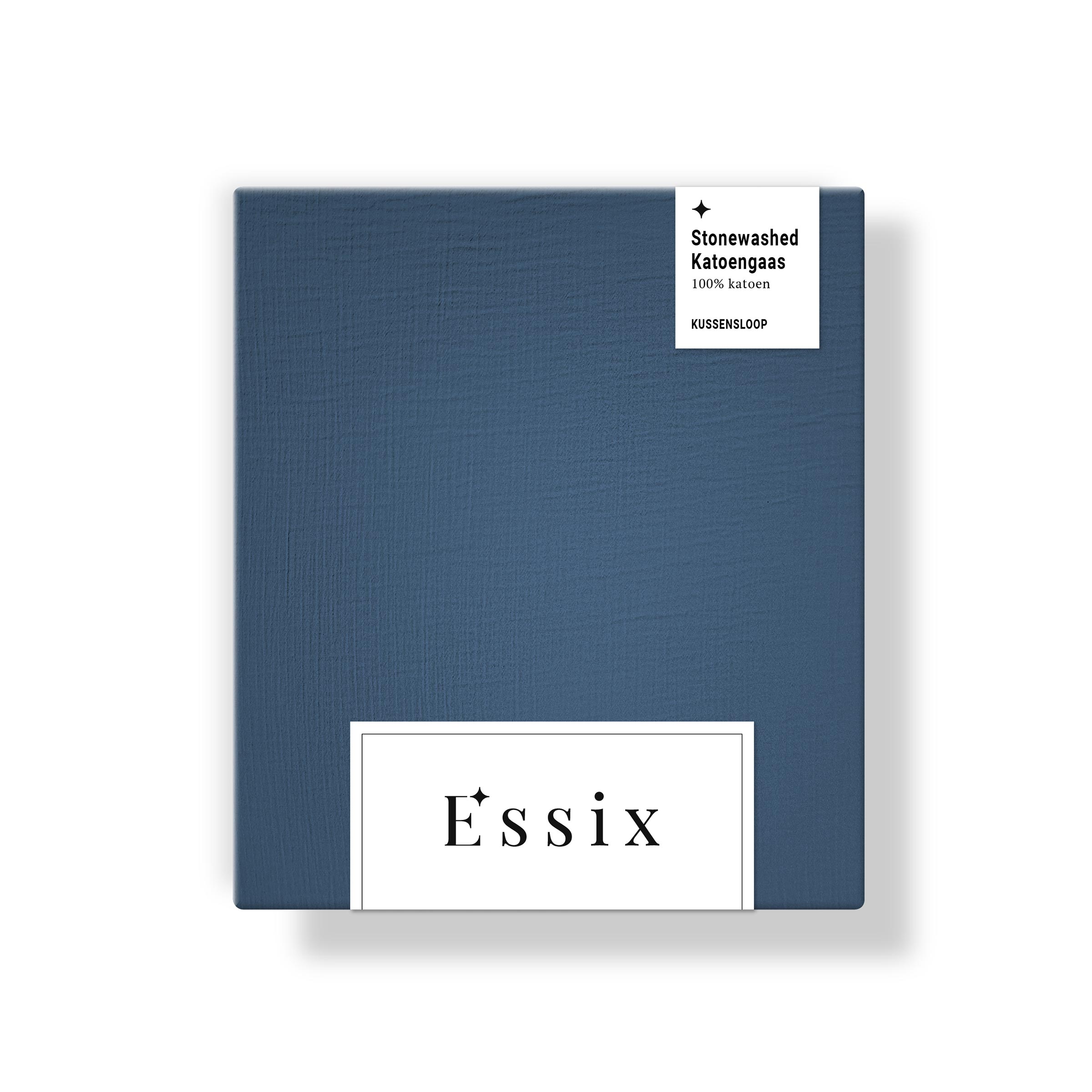 Essix Kussensloop Tendresse Stonewashed Katoengaas 145TC Bleu de Chine